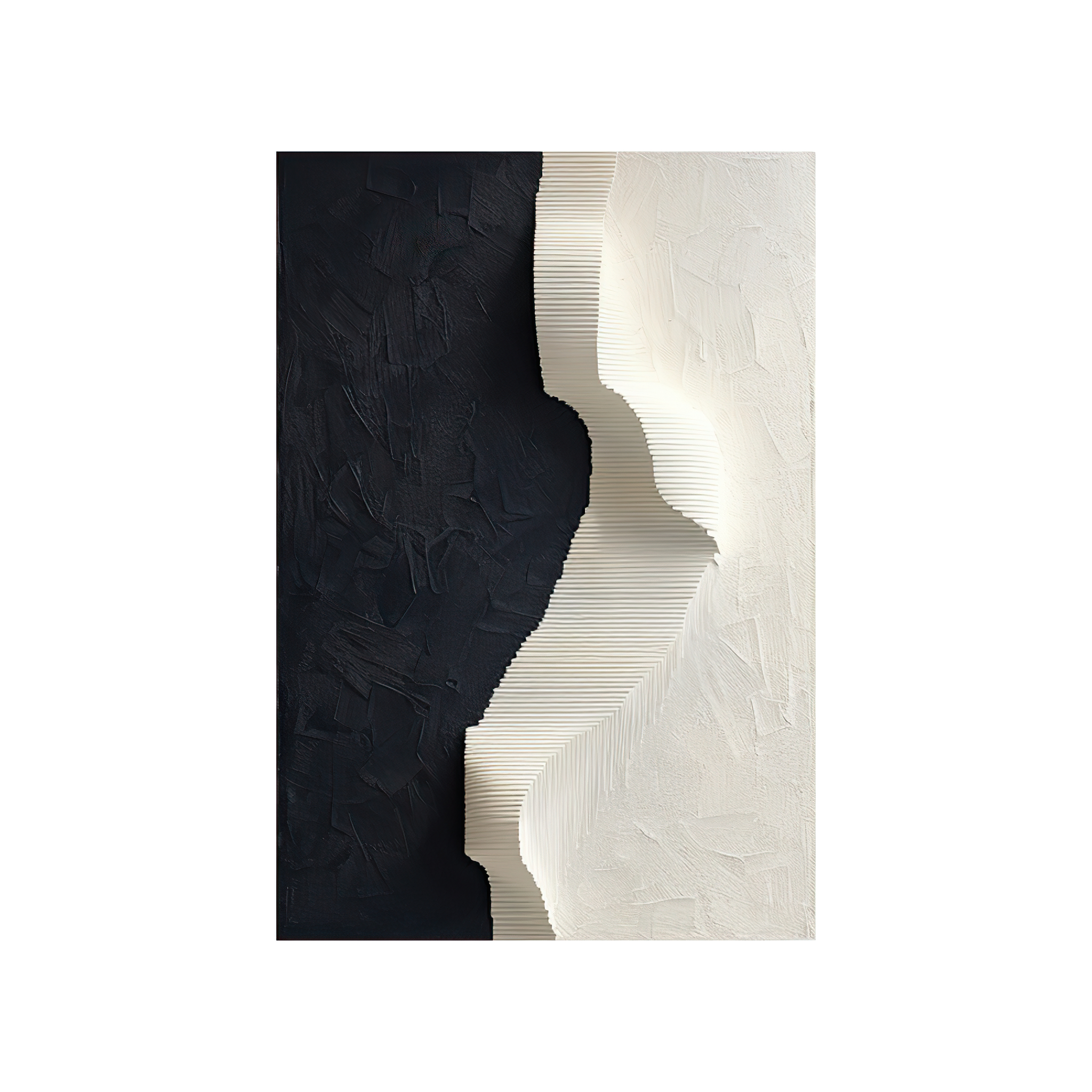 black& white canvas wall art- textured- canvas&leather