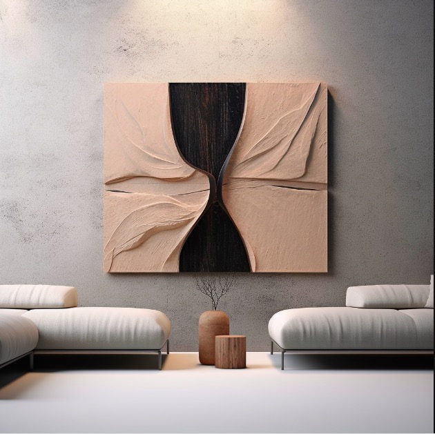 minimalist decorative board-wall art-wood carving