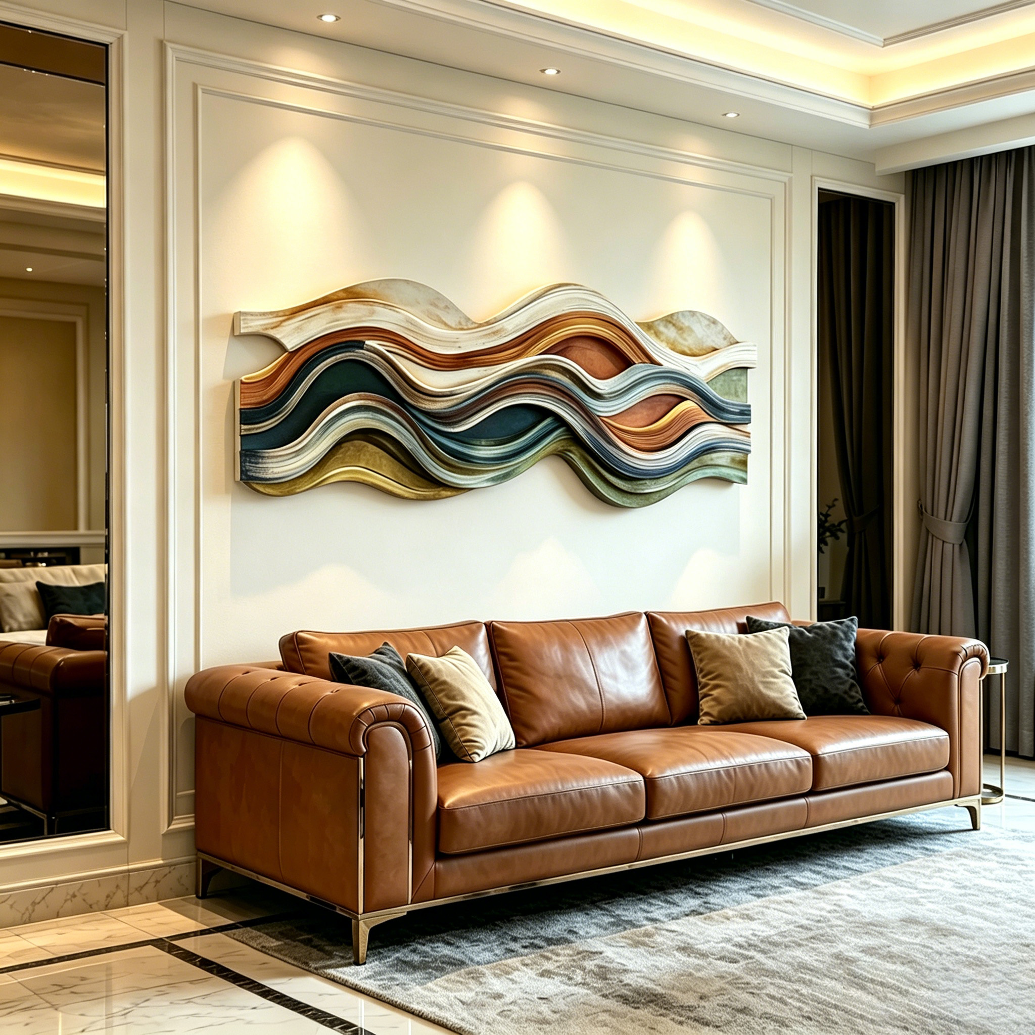 Large Wave Wood Wall Art, Modern Abstract Wood Sculpture, Coastal Wall Decor, Organic Minimalist Artwork