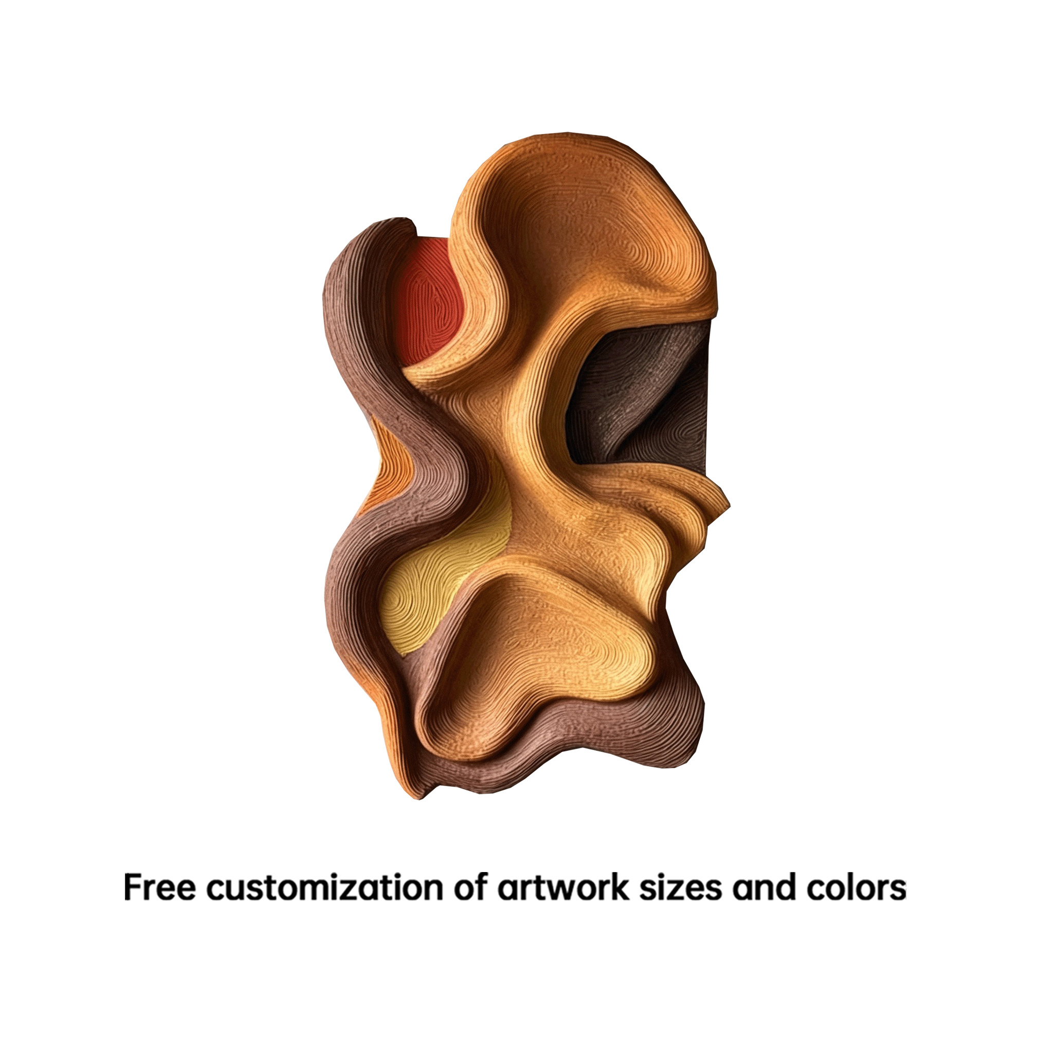 Large Abstract Wood Wall Art, Organic Modern Wall Sculpture, 3D Carved Wood Panel, Japandi Decor, Statement Wall Hanging