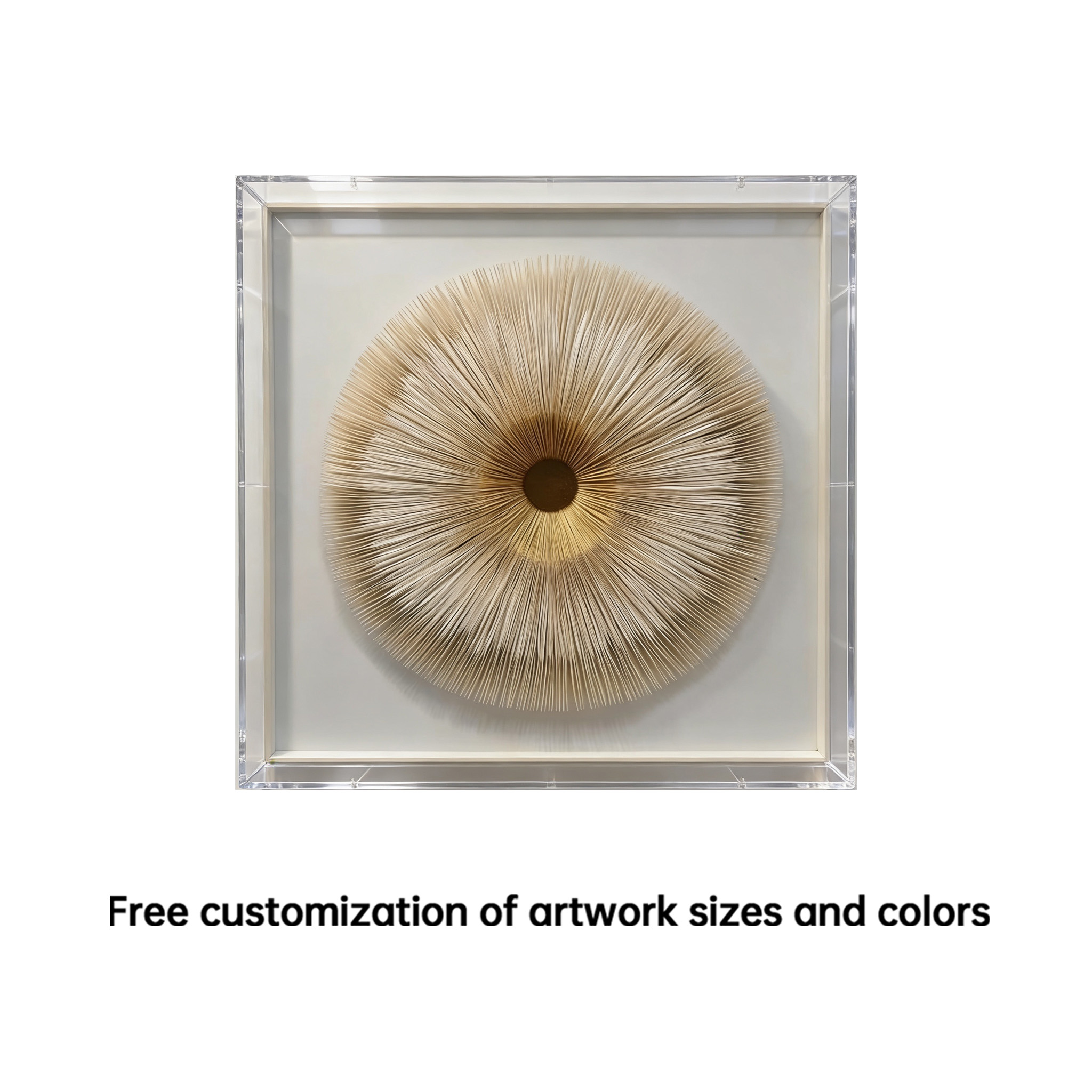 3D Paper Wall Art, Handmade Paper Sculpture, Minimalist Wall Decor, Neutral Home Decor, Modern Abstract Wall Art, Framed Paper Art