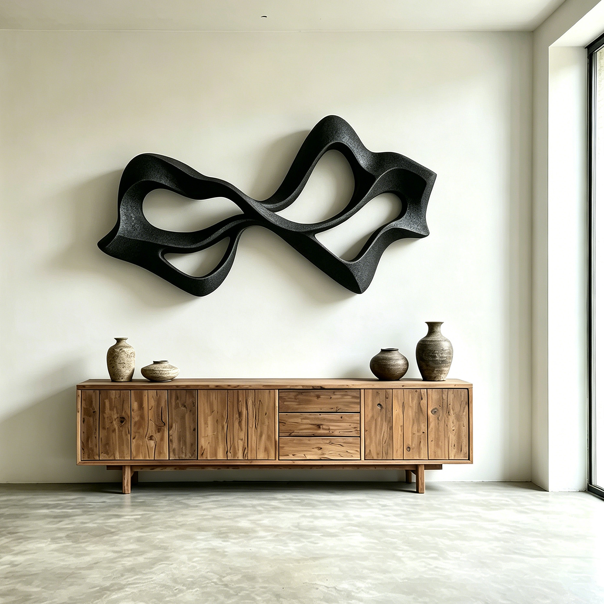 Abstract Wood Wall Sculpture, Modern Organic Wall Art, Handmade Wooden Sculpture, Minimalist Contemporary Decor
