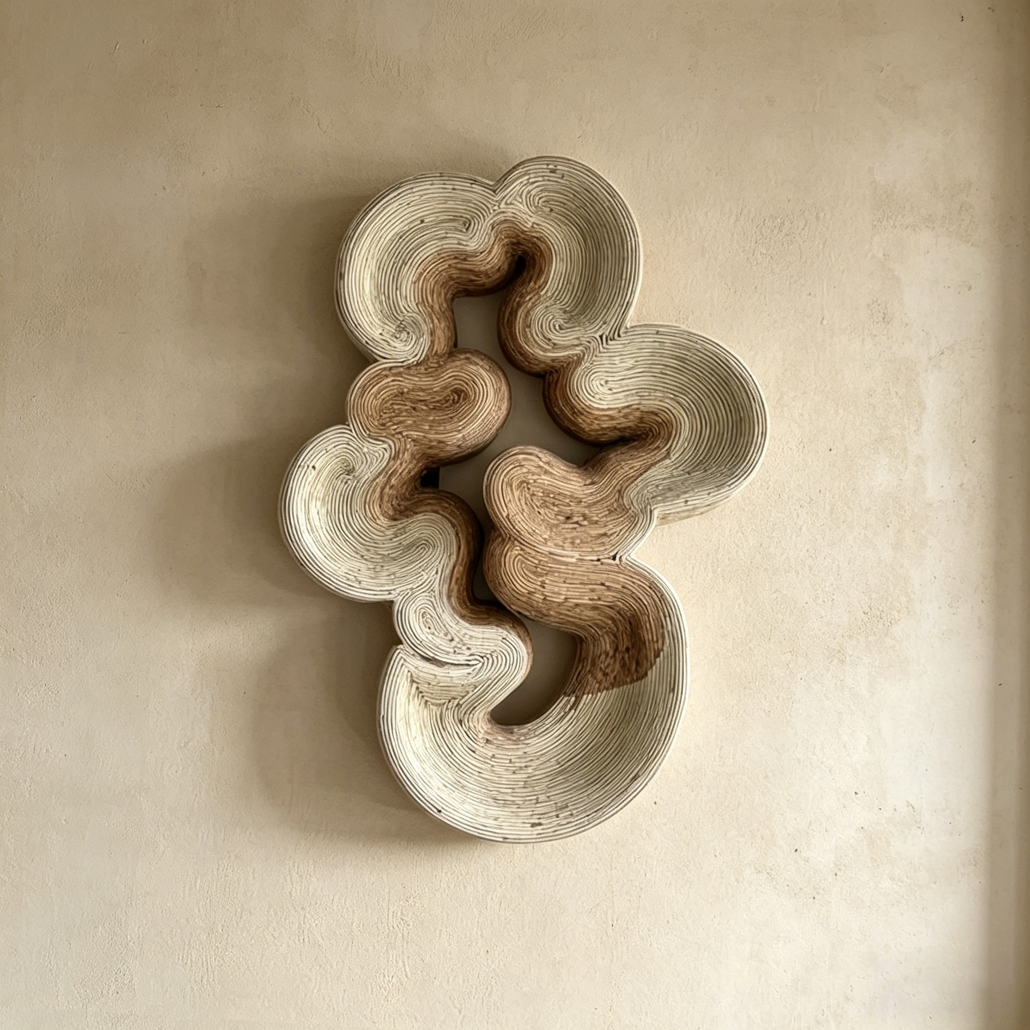 Abstract Wood Wall Art, Organic Wooden Wall Sculpture, Handmade 3D Wall Decor, Neutral Textured Wall Art, Modern Minimalist Wall Hanging