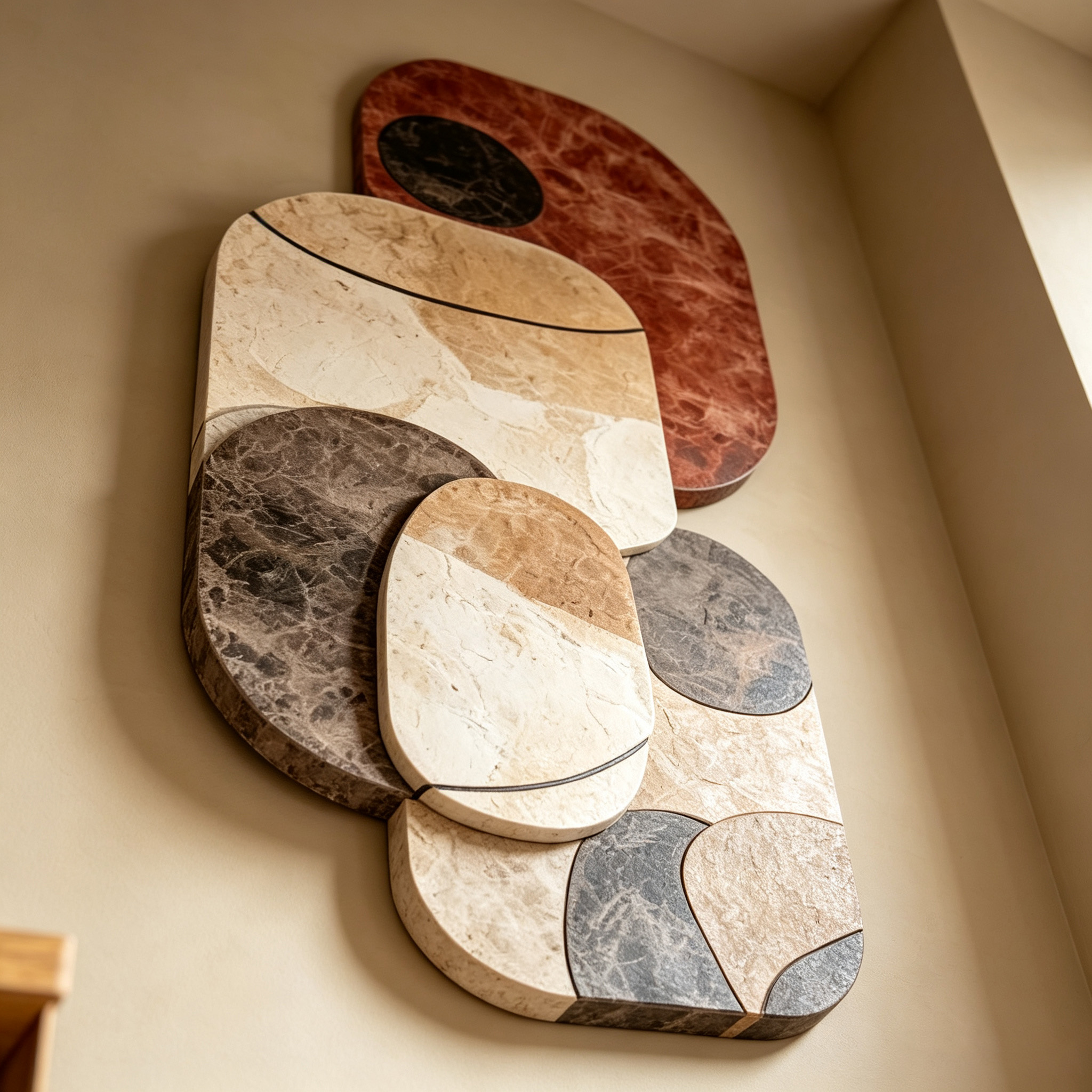 Large Abstract Wood Wall Art, Mid Century Modern Wooden Wall Sculpture, Bauhaus Geometric Wall Decor, 3D Japandi Wall Hanging