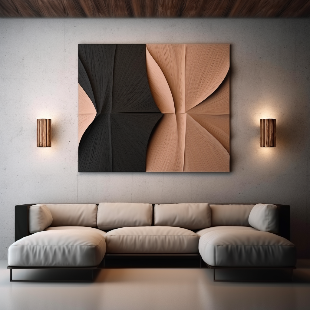 modern style abstract wall art-3d vision-wood carving