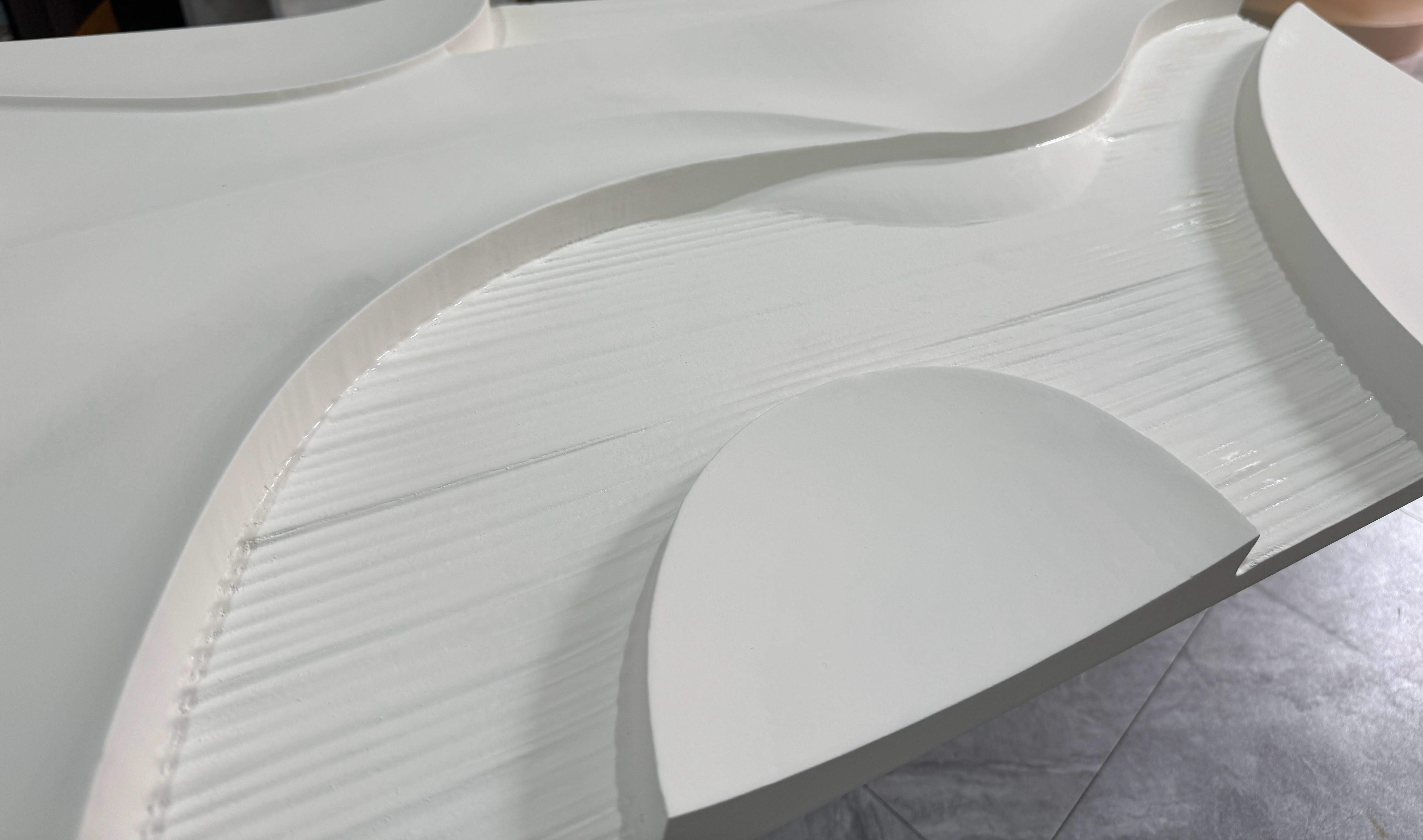 modern minimalist wall art-textured-wood carving