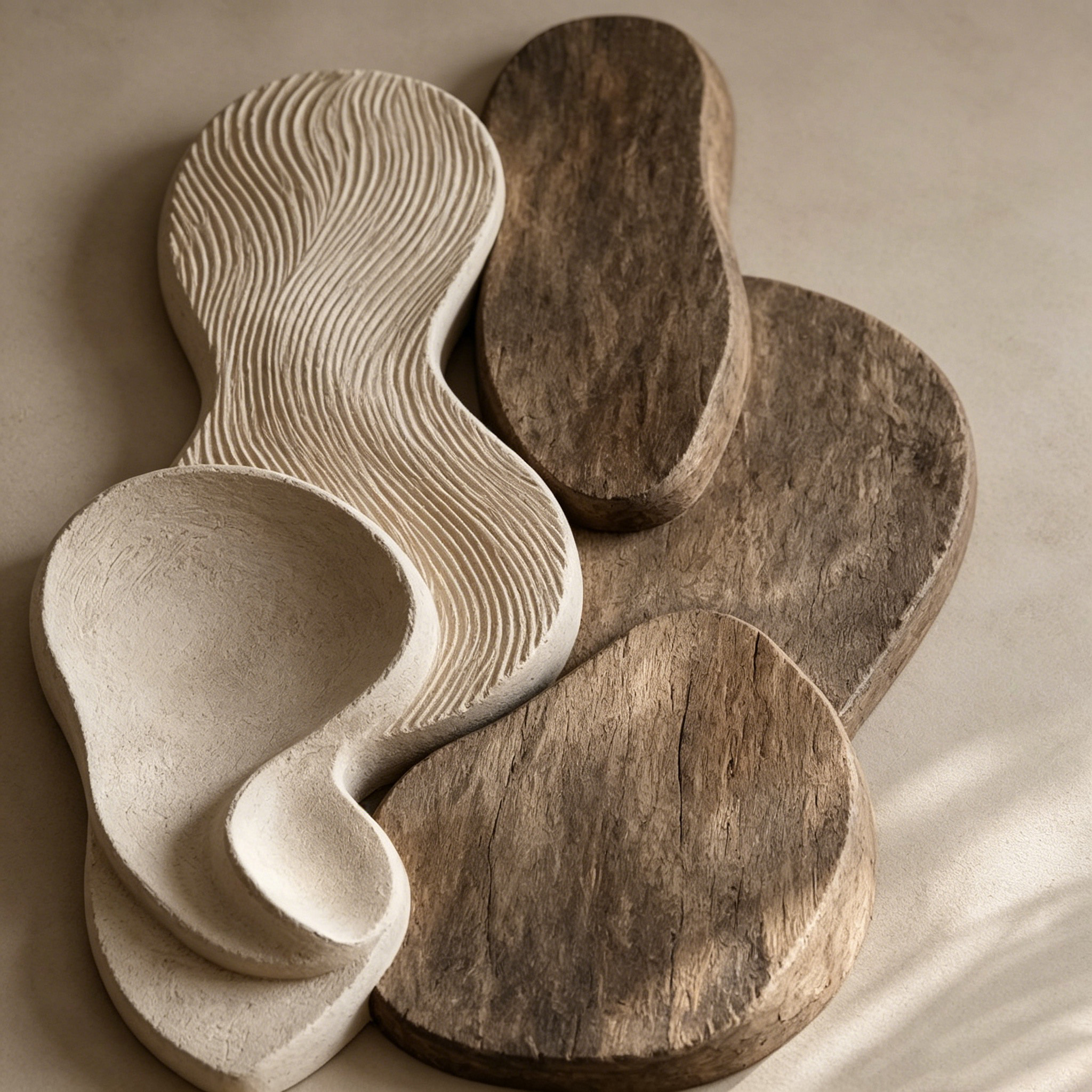 Organic Modern Wood Wall Art, Abstract Wood Sculpture, Japandi Wall Decor, Minimalist Wooden Relief Art, Contemporary Wall Hanging