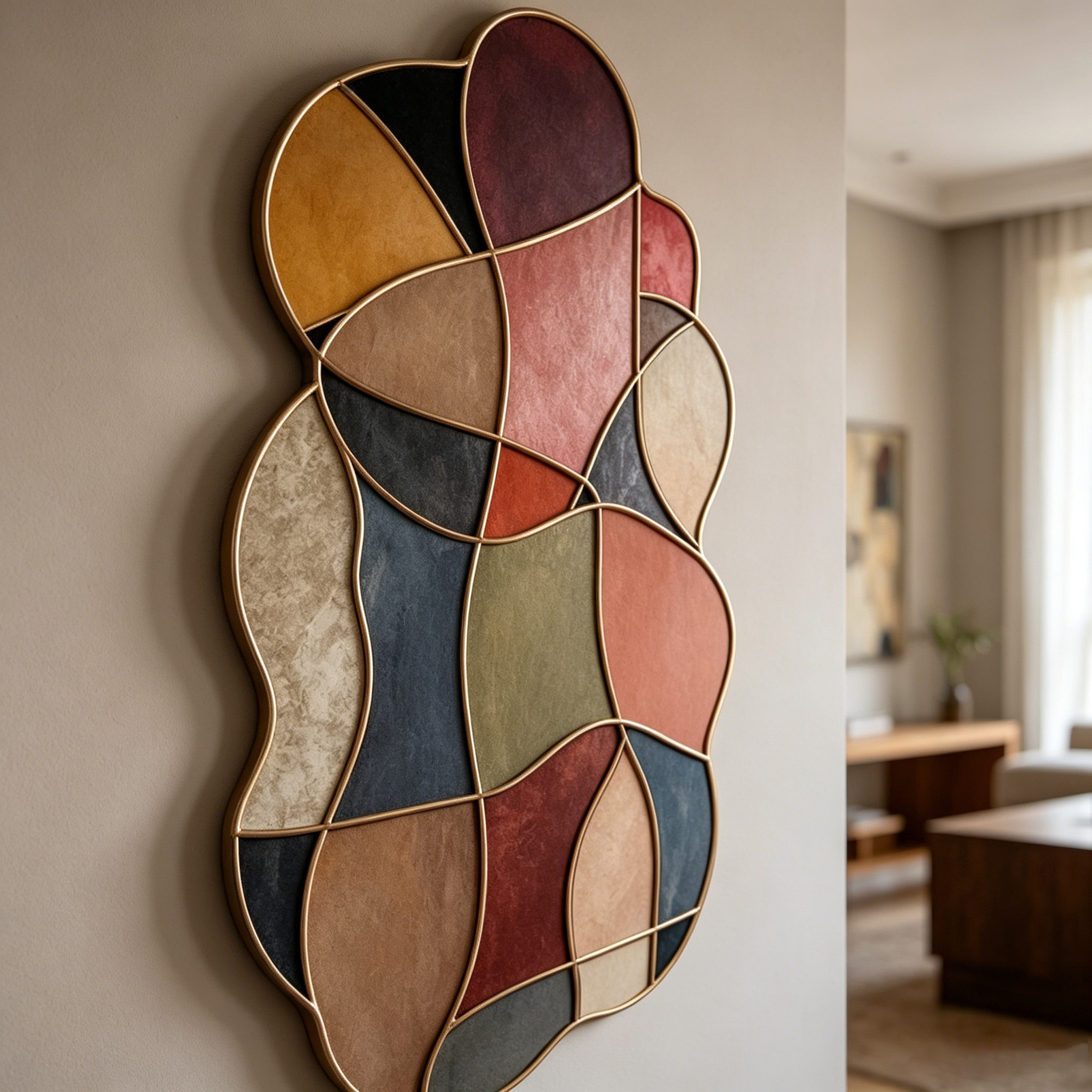 Large Abstract Wood Wall Art, Modern Geometric Wall Sculpture, Handmade Bauhaus Wall Decor, Organic Modern Wooden Wall Hanging,Statement Art