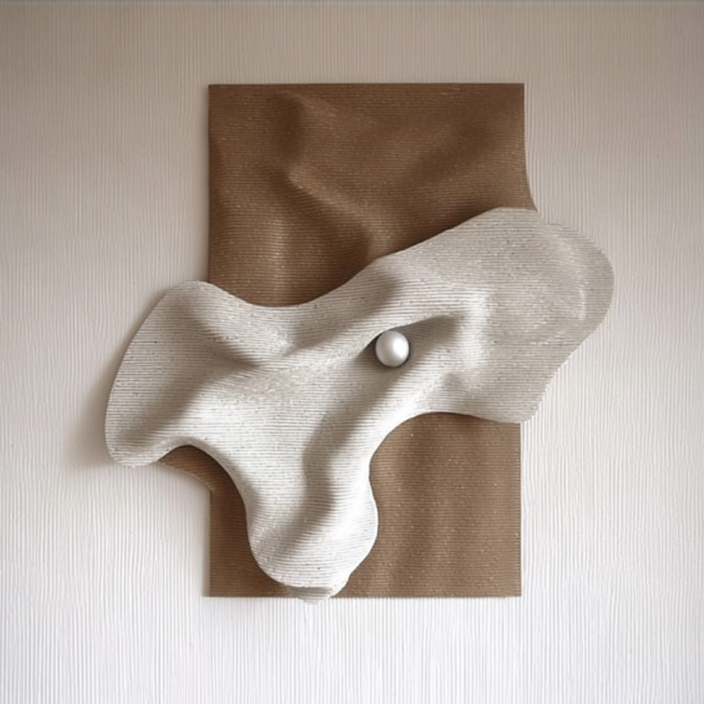 3D Sculptural Wall Art, Abstract Organic Wall Decor, Minimalist Neutral Wall Art, Textured Wall Sculpture, Modern Home Decor