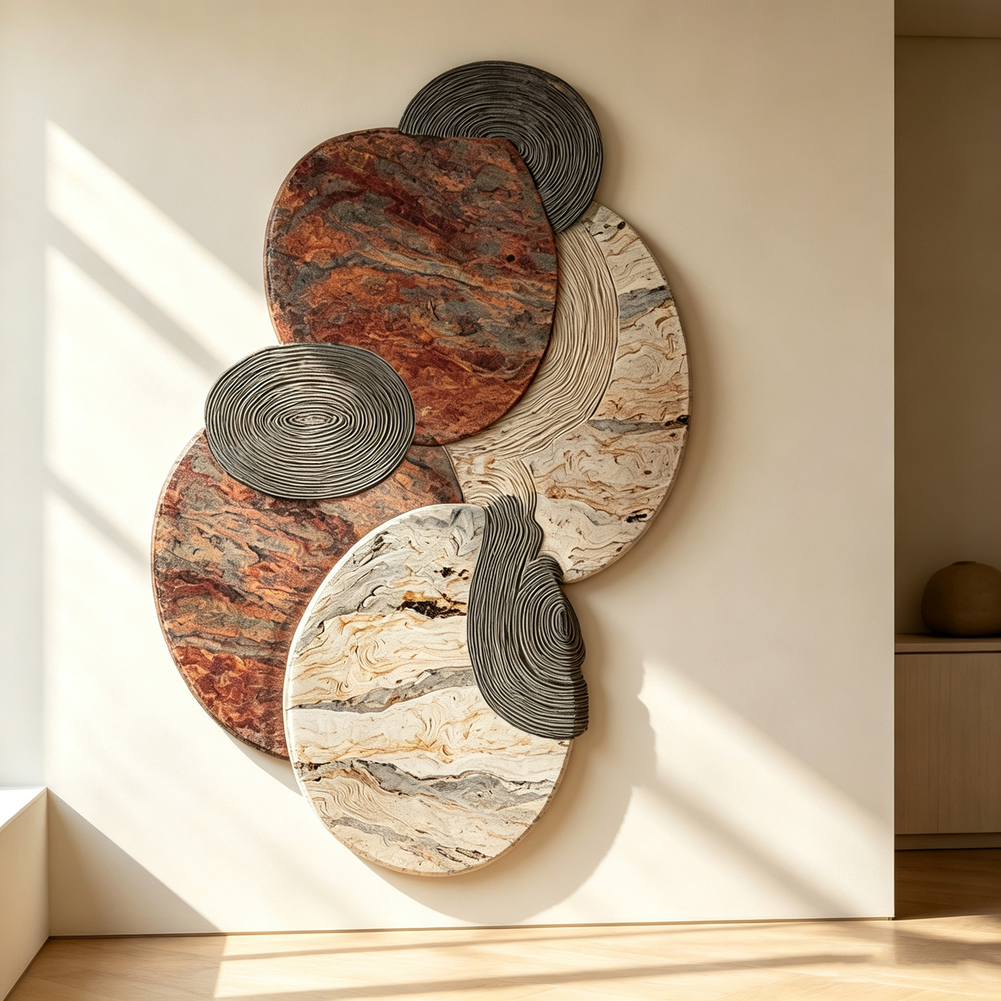 Large Abstract Wood Wall Art, Modern Organic Wooden Wall Sculpture, Japandi Wabi Sabi Decor, 3D Textured Wall Hanging