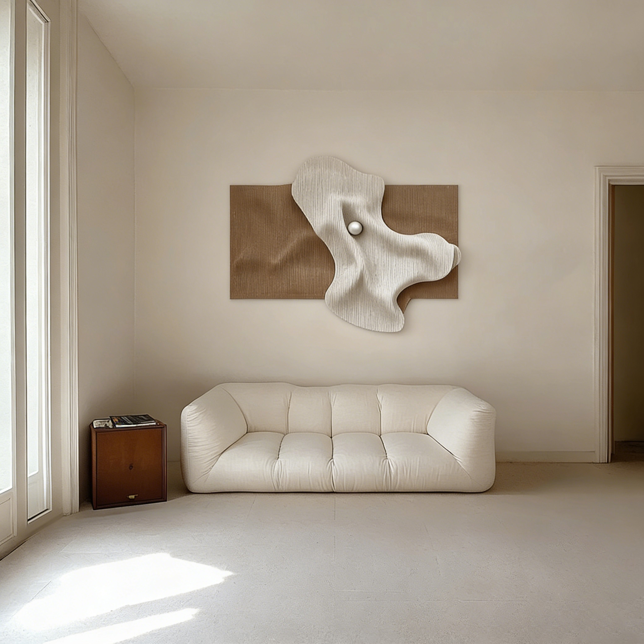 3D Sculptural Wall Art, Abstract Organic Wall Decor, Minimalist Neutral Wall Art, Textured Wall Sculpture, Modern Home Decor