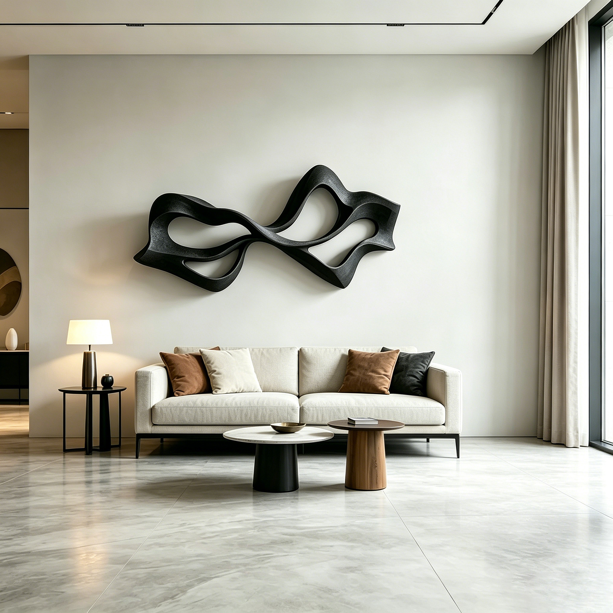 Abstract Wood Wall Sculpture, Modern Organic Wall Art, Handmade Wooden Sculpture, Minimalist Contemporary Decor