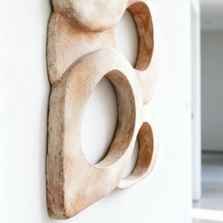 Large Organic Modern Wall Art, 3D Sculptural Wood Wall Decor, Textured Abstract Relief Panel, Neutral Minimalist Wall Hanging