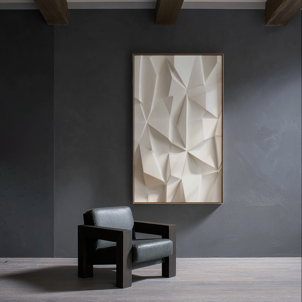 3D Geometric Wood Wall Art: Modern Minimalist Sculpture
