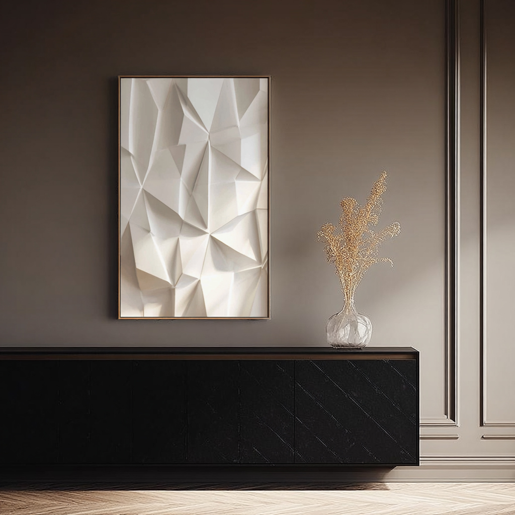 3D Geometric Wood Wall Art: Modern Minimalist Sculpture
