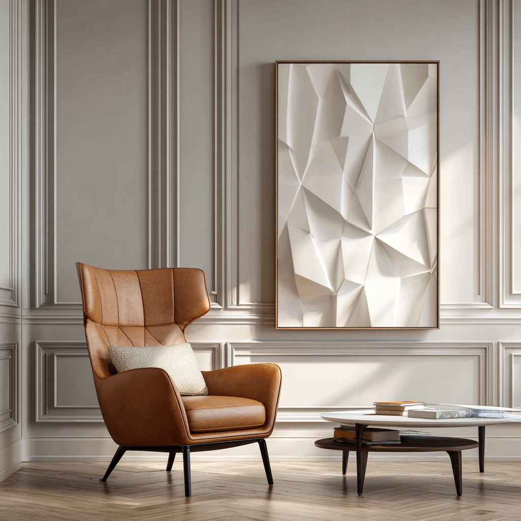 3D Geometric Wood Wall Art: Modern Minimalist Sculpture