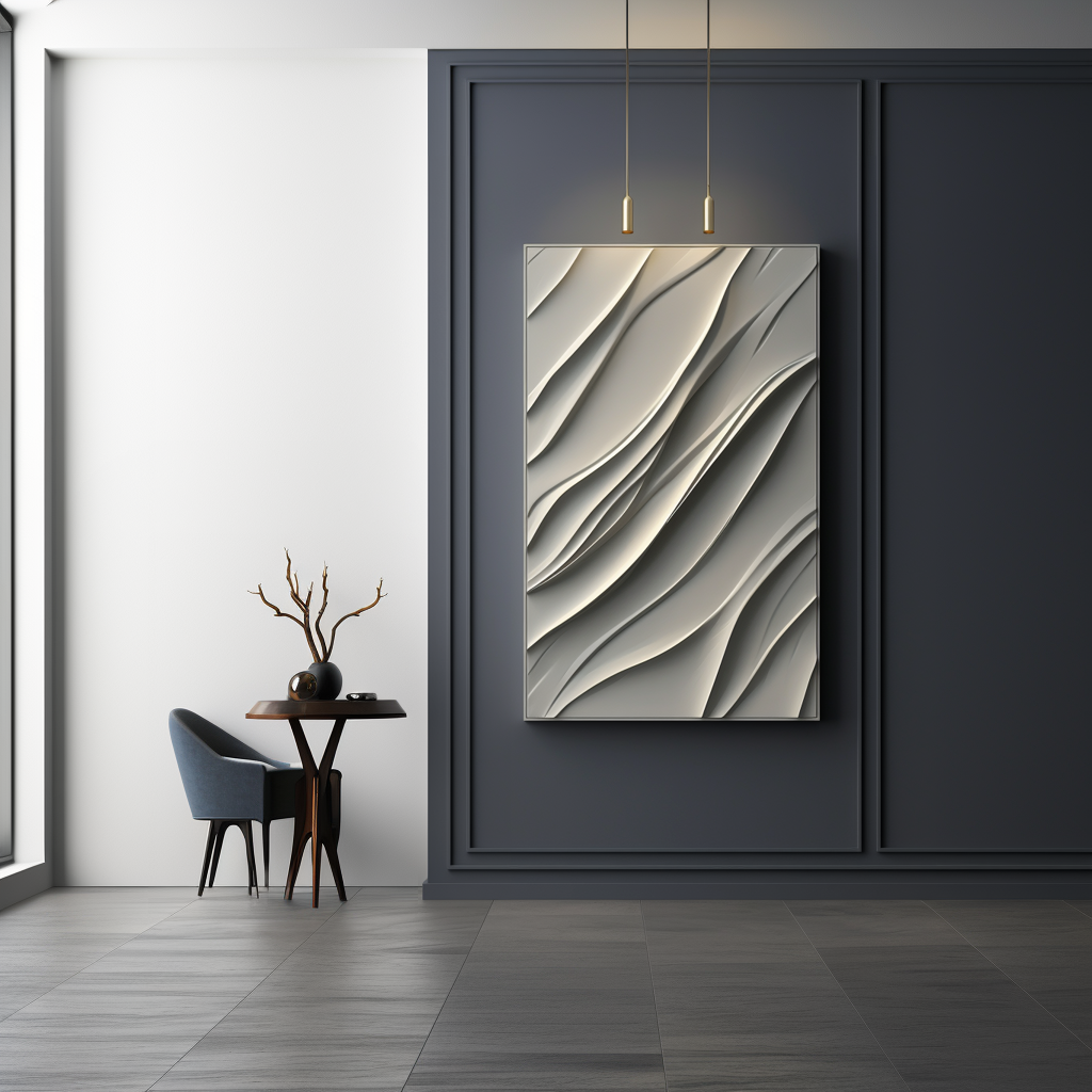 Wavy decorative art wall-textured carved panel