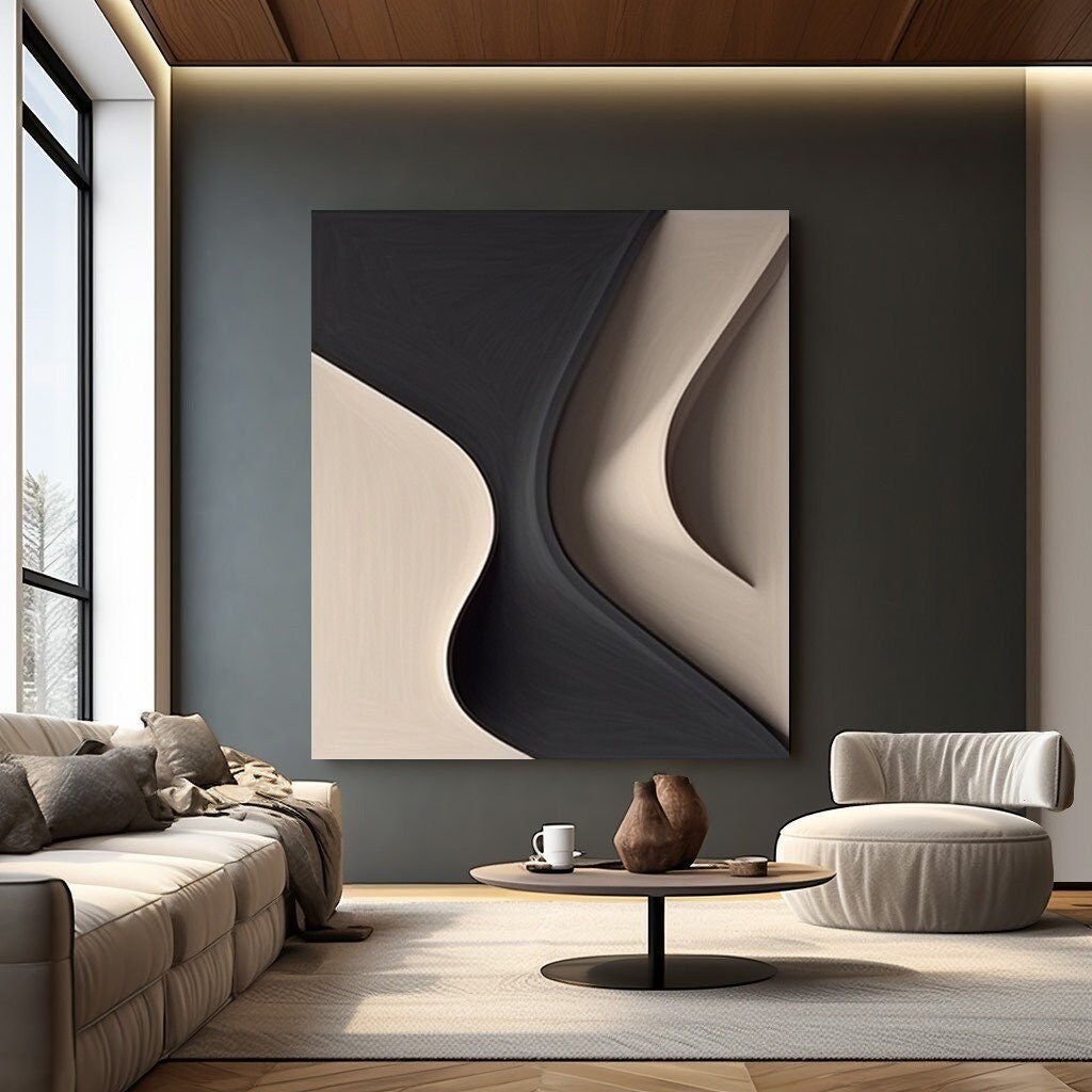 Striped,Minimalist craftsmanship,Wave Shaped - 3D vision panel - Wall decoration