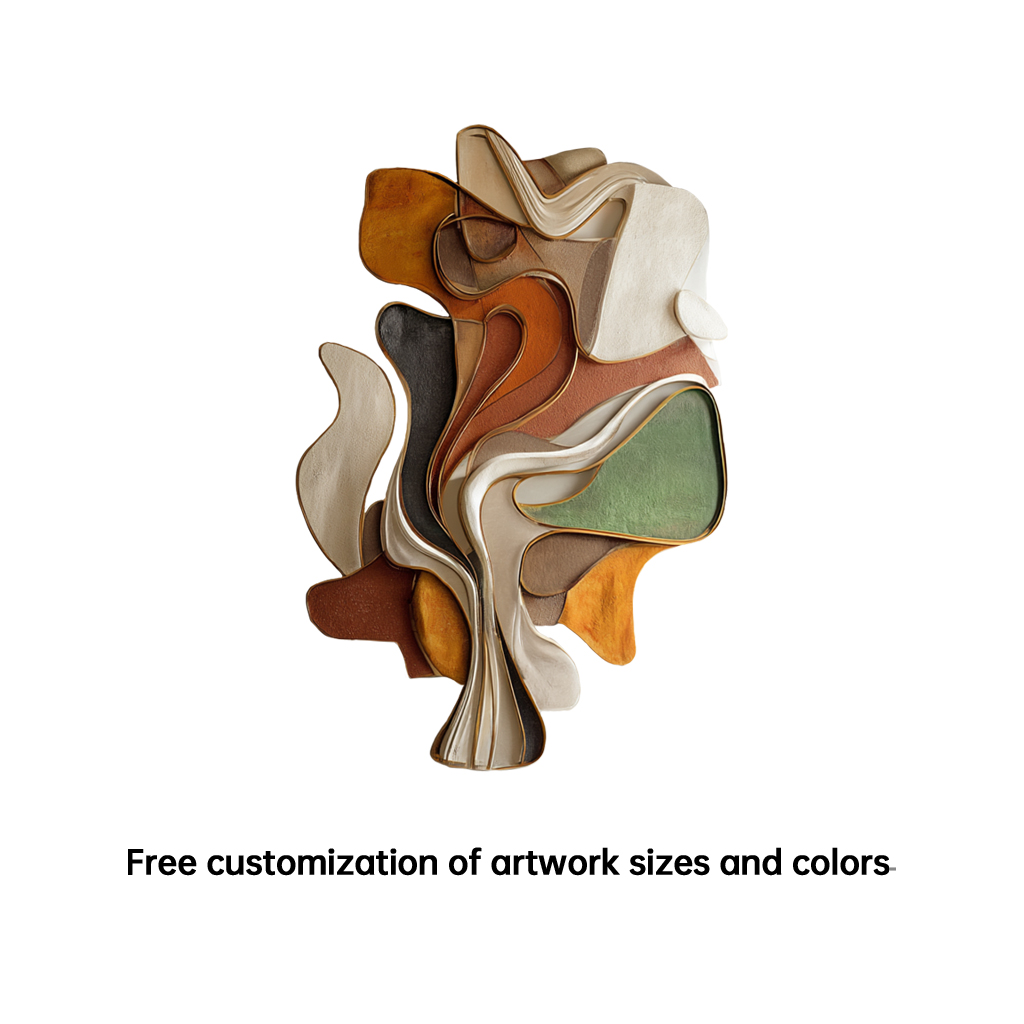 Handmade 3D Carved Wood Wall Art: Modern Abstract Sculpture
