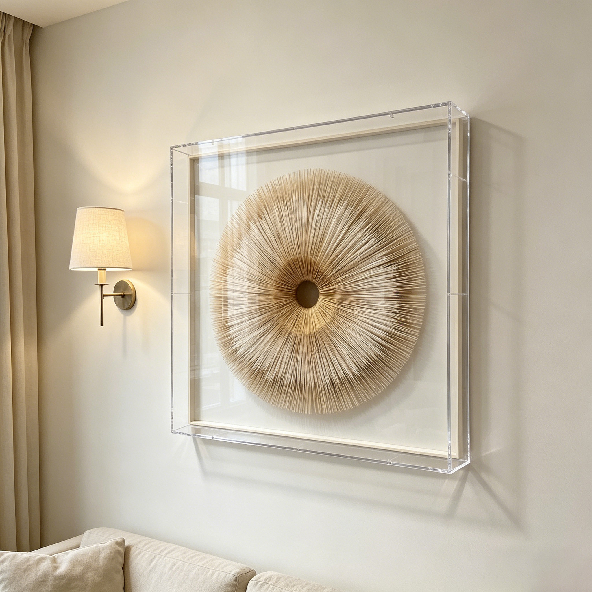 3D Paper Wall Art, Handmade Paper Sculpture, Minimalist Wall Decor, Neutral Home Decor, Modern Abstract Wall Art, Framed Paper Art