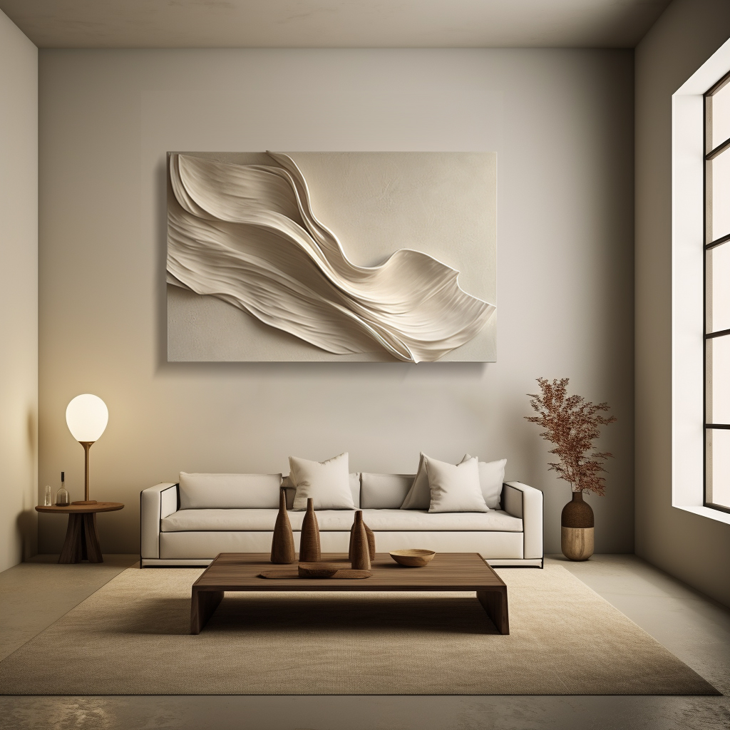 Art deco textured home decor- 3d vision wall art- wood carving