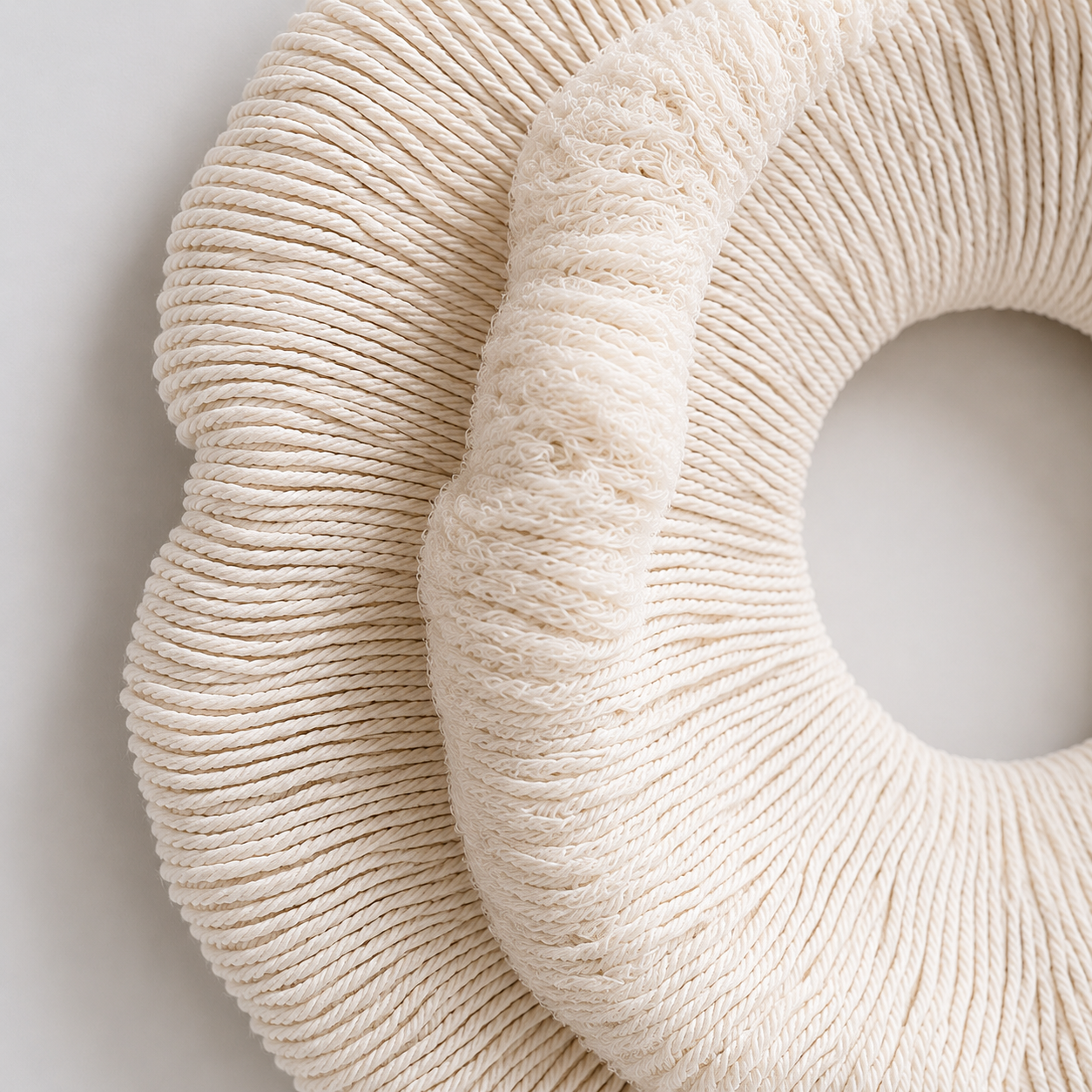 Neutral Fiber Wall Art, Handmade Macrame Wall Decor, Minimalist Textured Wall Hanging, Boho Organic Wall Sculpture, Modern Home Decor