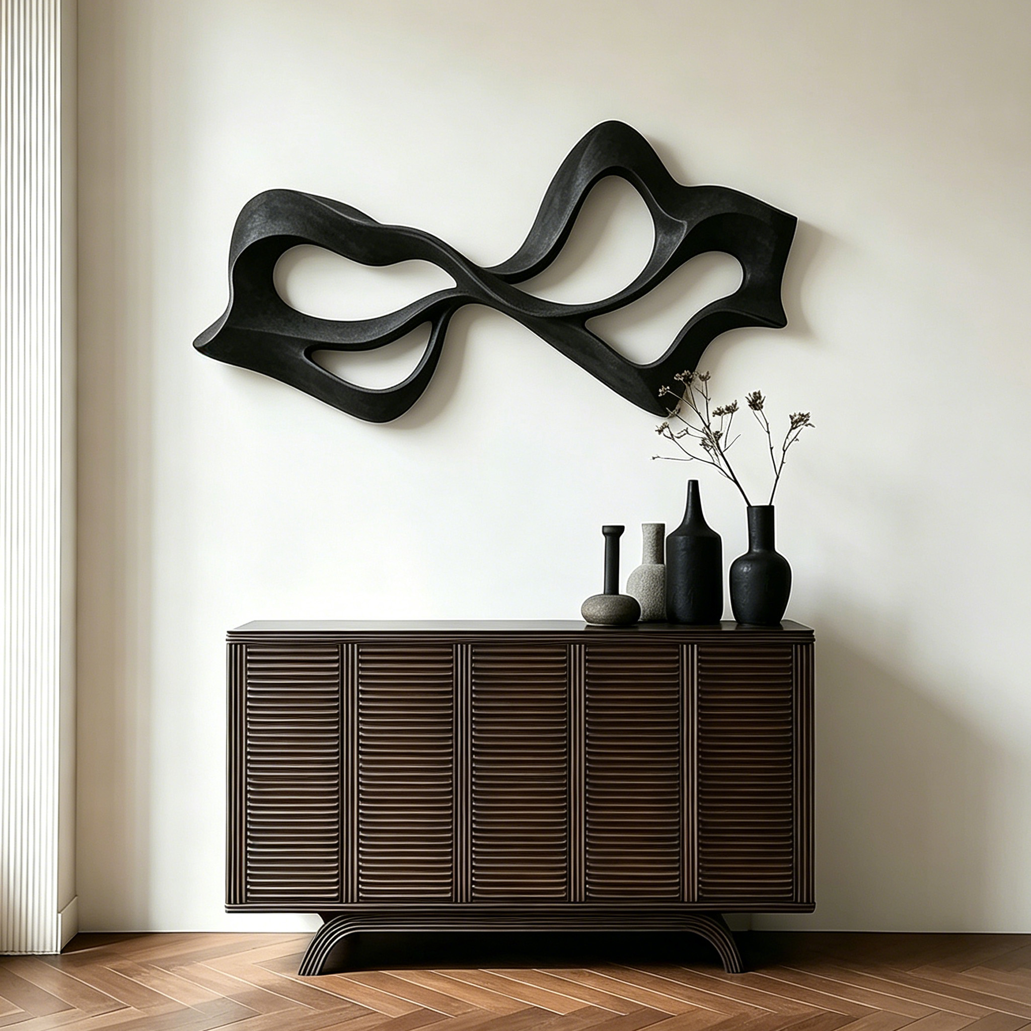 Abstract Wood Wall Sculpture, Modern Organic Wall Art, Handmade Wooden Sculpture, Minimalist Contemporary Decor