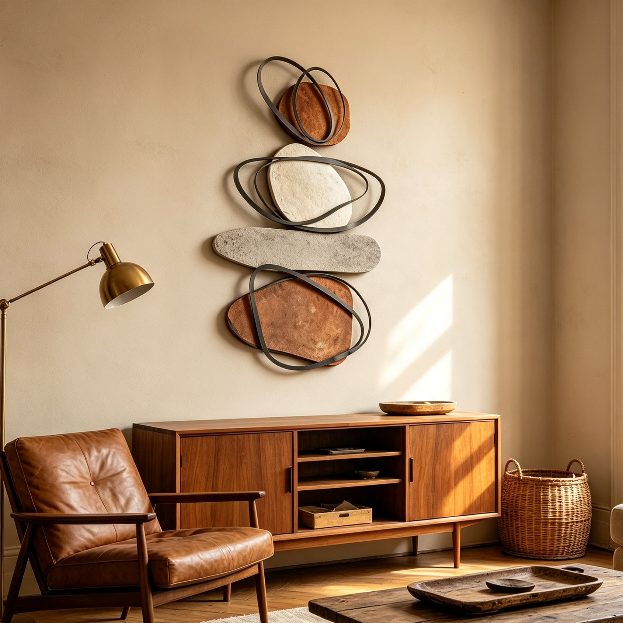 Large Abstract Wood Wall Art, Handmade Organic Wall Sculpture, Modern Japandi Wall Decor, Neutral Living Room Wooden Artwork