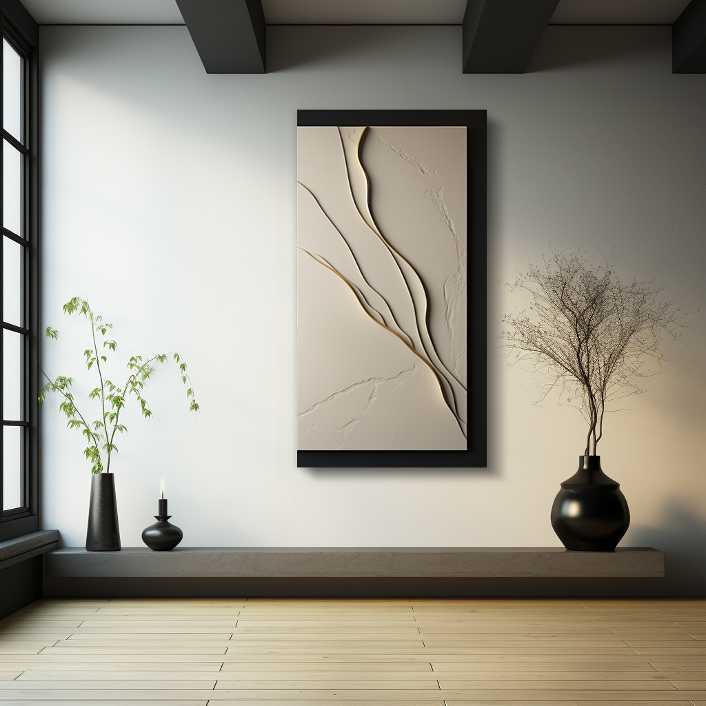 Vertical decorative art panel-modern wall decor