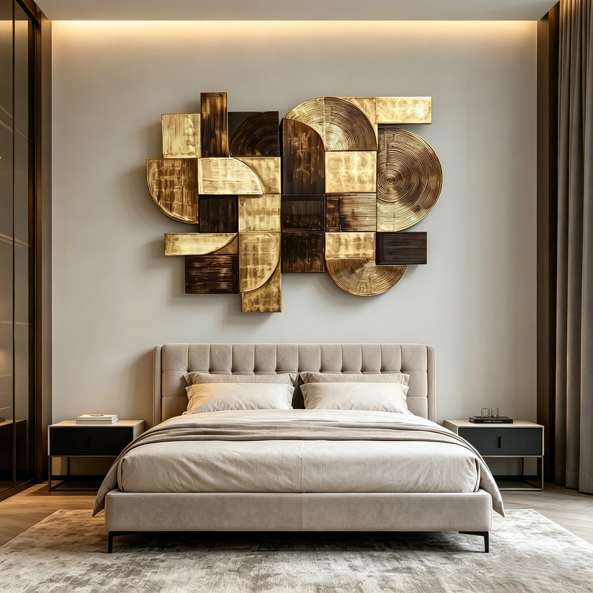 Large Wood Wall Art, Geometric Wooden Wall Sculpture, Abstract 3D Wall Decor, Handmade Textured Wood Art, Modern Minimalist Wall Hanging