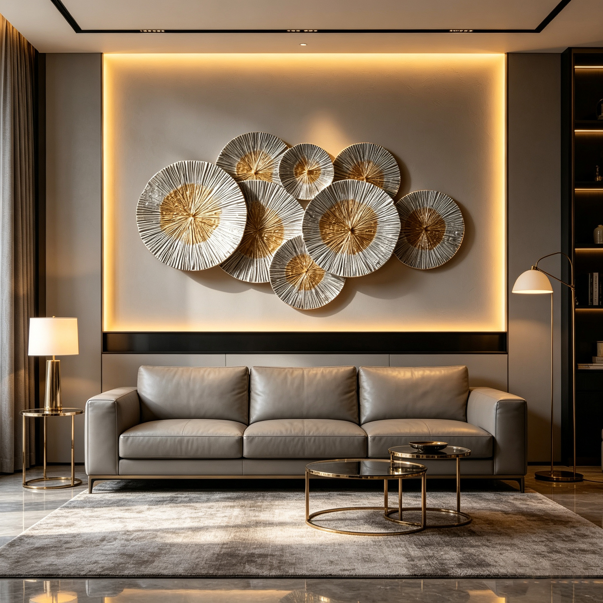 Large Modern Wood Wall Art, Hand Carved Abstract Wall Sculpture, Natural Wooden Circle Decor, Japandi Living Room Wall Hanging