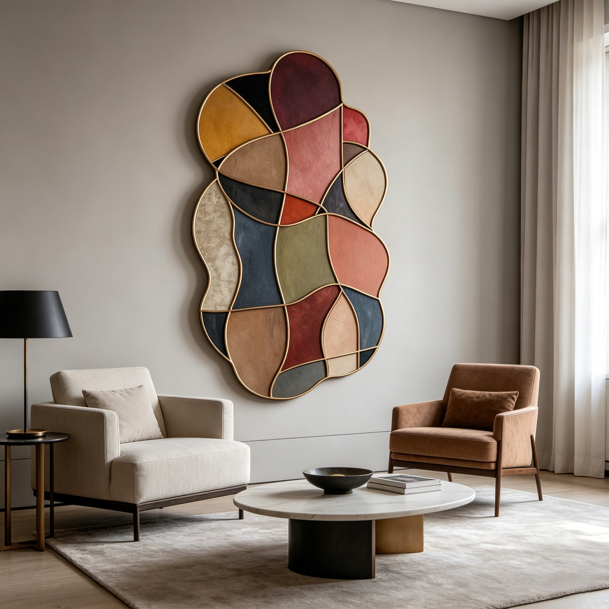 Large Abstract Wood Wall Art, Modern Geometric Wall Sculpture, Handmade Bauhaus Wall Decor, Organic Modern Wooden Wall Hanging,Statement Art