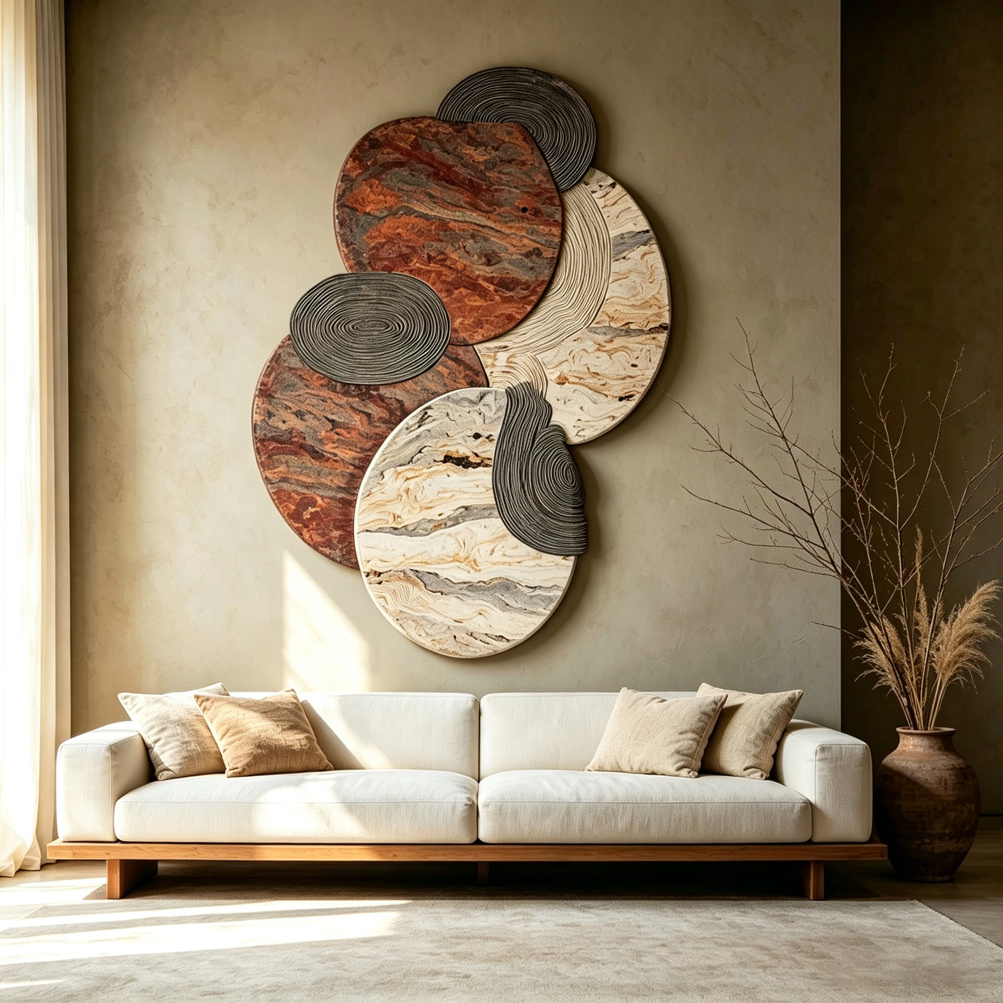 Large Abstract Wood Wall Art, Modern Organic Wooden Wall Sculpture, Japandi Wabi Sabi Decor, 3D Textured Wall Hanging