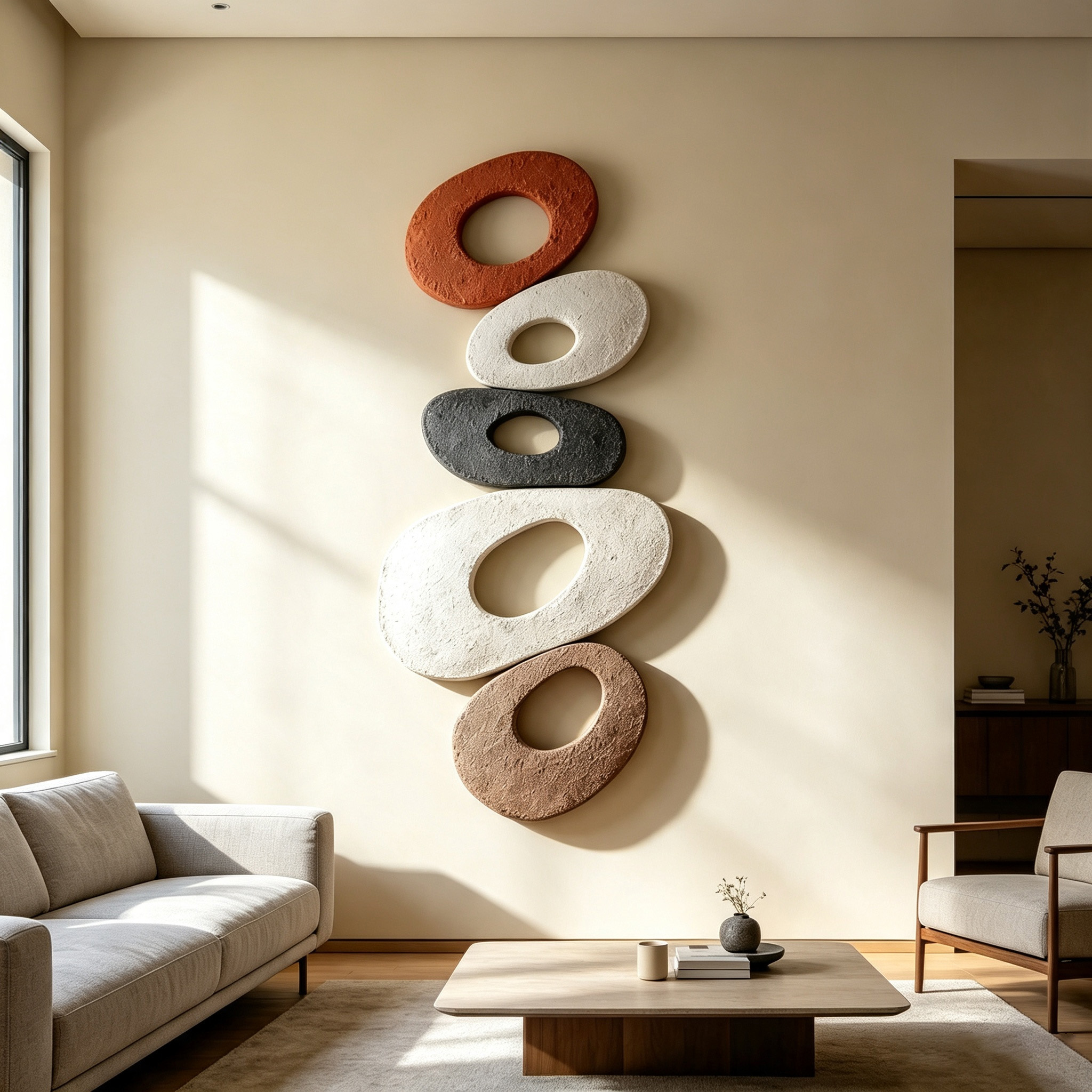 Organic Wood Wall Art, 3D Abstract Sculptural Decor, Wabi Sabi Wooden Wall Hanging, Minimalist Natural Texture Artwork