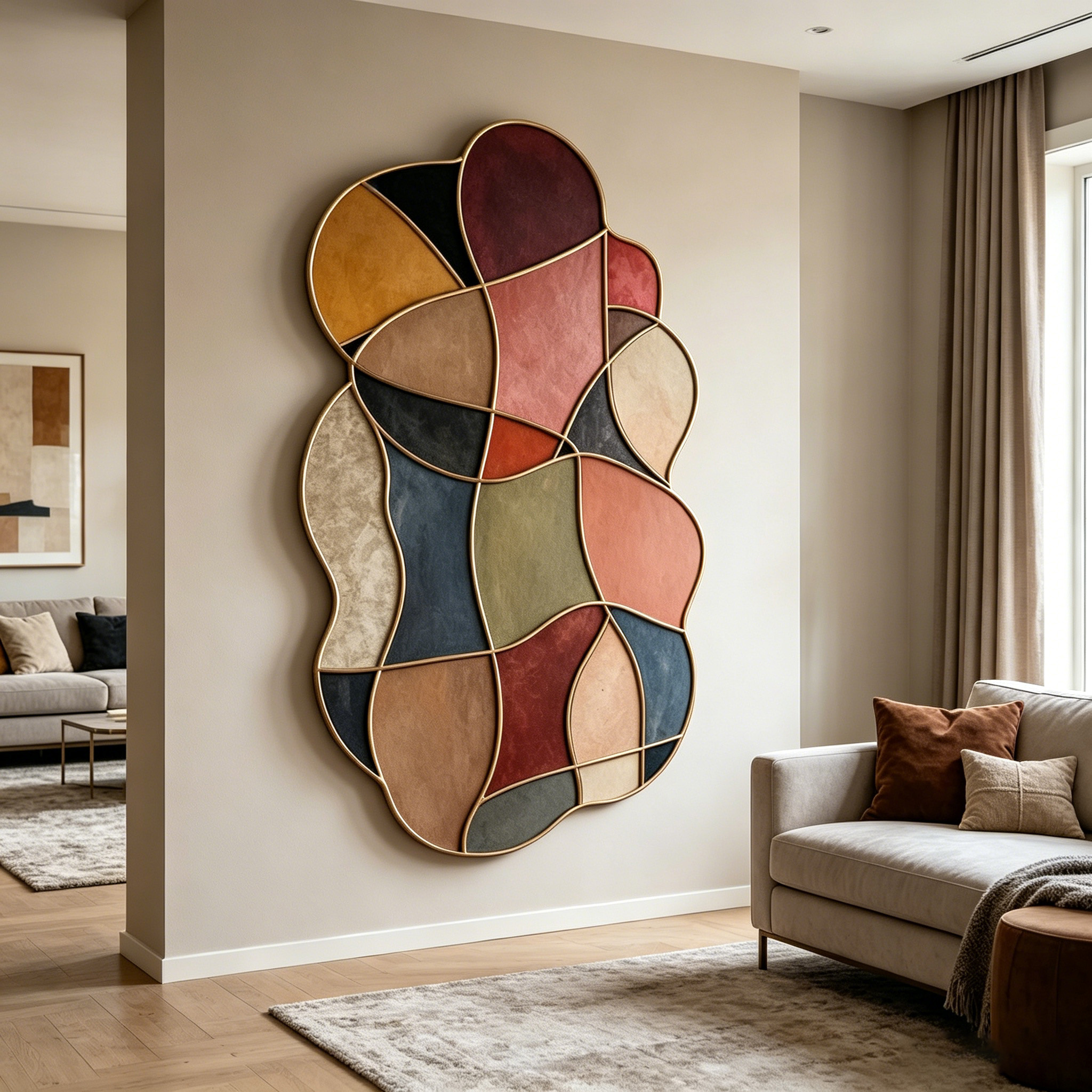 Large Abstract Wood Wall Art, Modern Geometric Wall Sculpture, Handmade Bauhaus Wall Decor, Organic Modern Wooden Wall Hanging,Statement Art