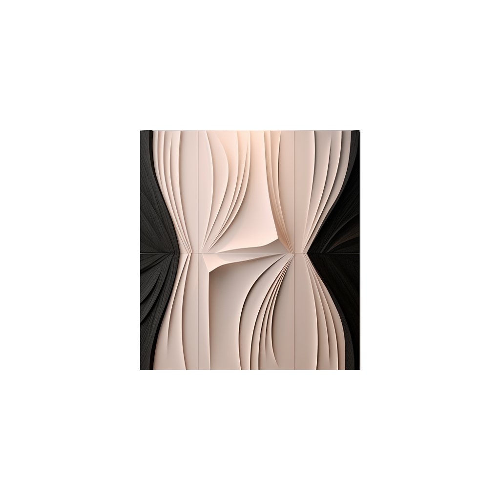 Large black&white textured wall art- modern wall decor- 3d draped plaster art