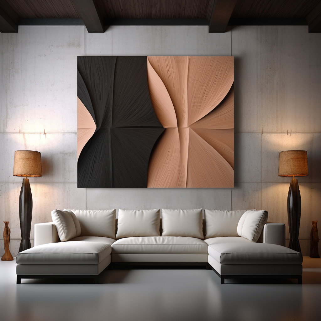 modern style abstract wall art-3d vision-wood carving