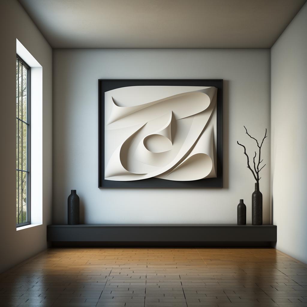 White and Black textured sculptured- Minimalist wall art for home decor- Modern wood wall art- 3D vision board