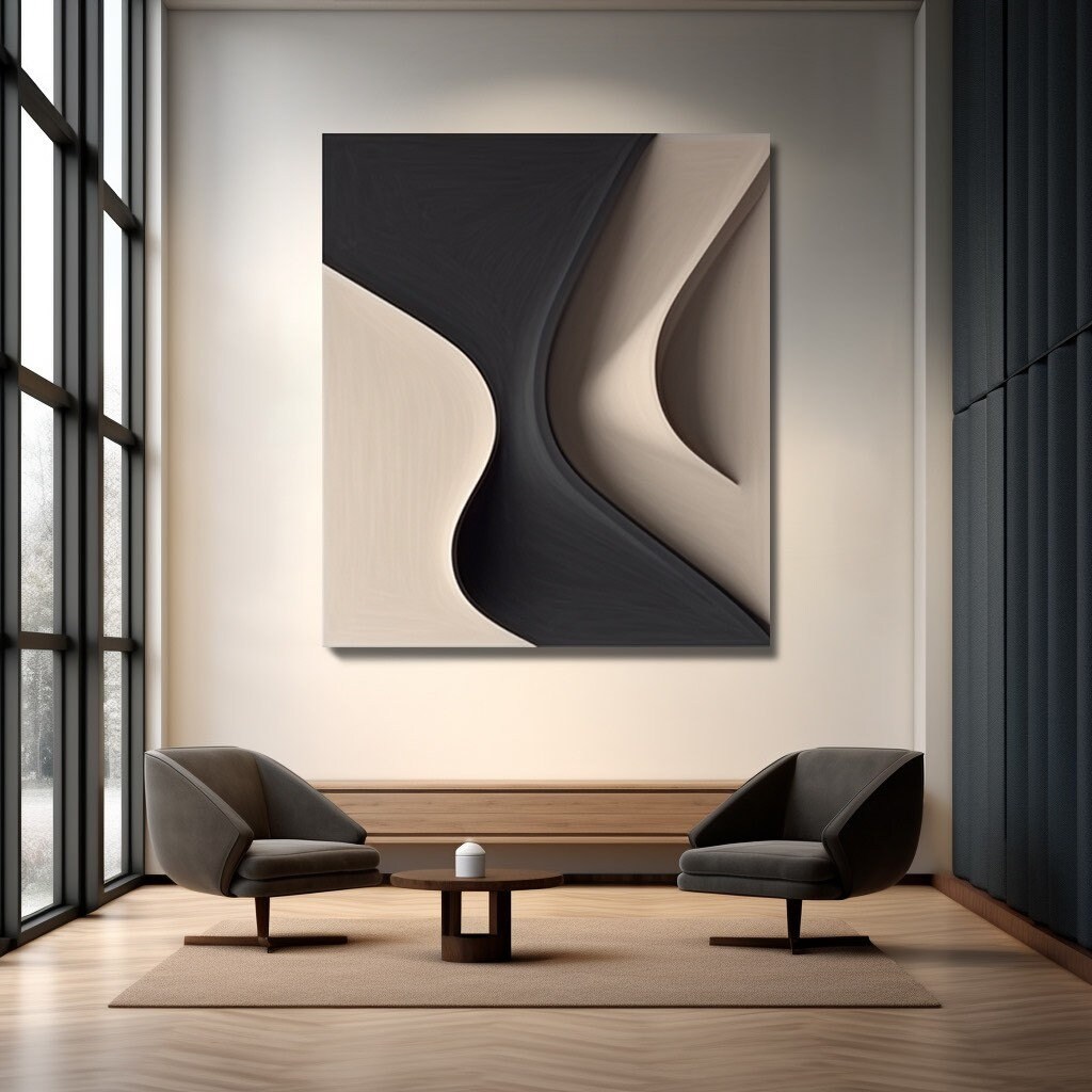 Striped,Minimalist craftsmanship,Wave Shaped - 3D vision panel - Wall decoration