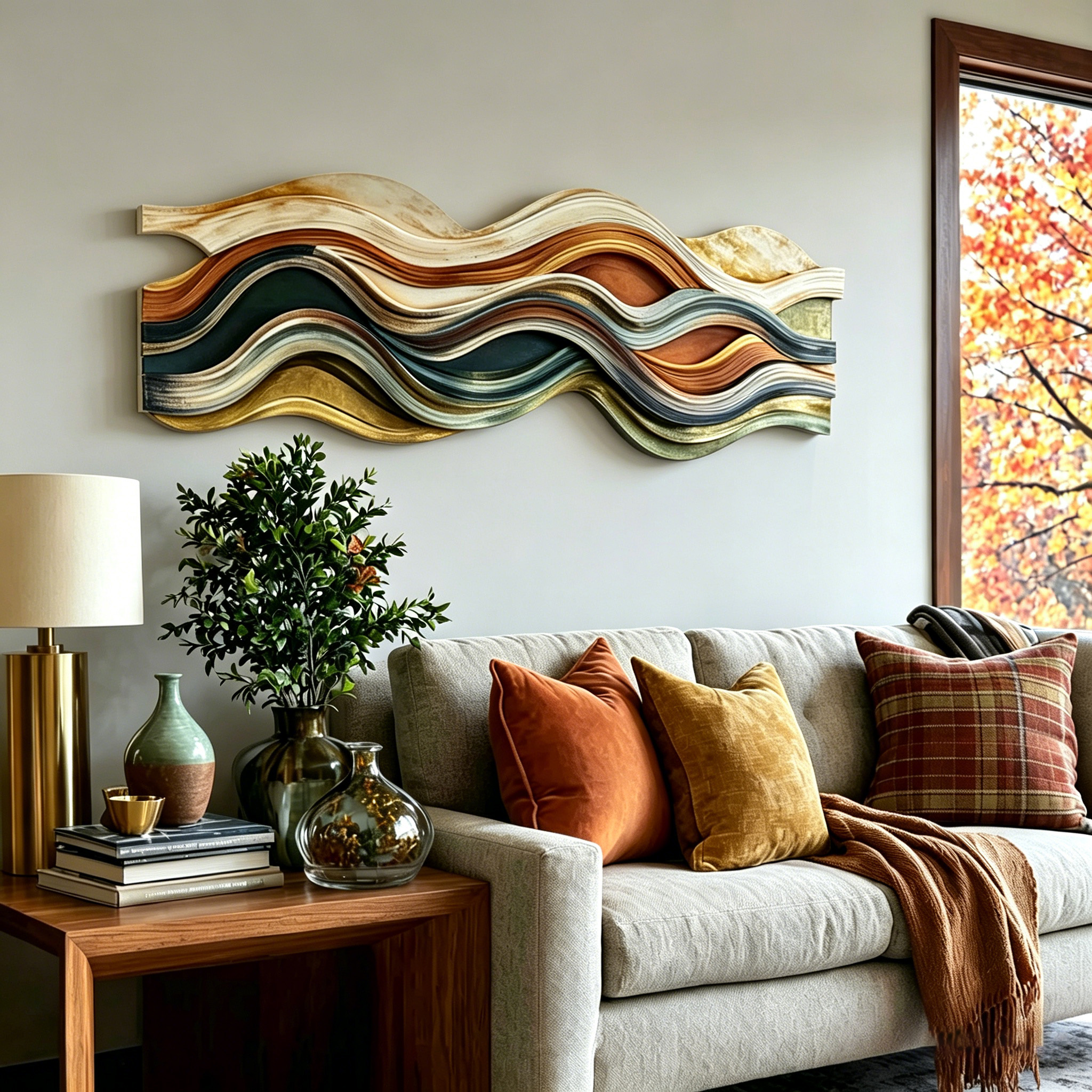 Large Wave Wood Wall Art, Modern Abstract Wood Sculpture, Coastal Wall Decor, Organic Minimalist Artwork