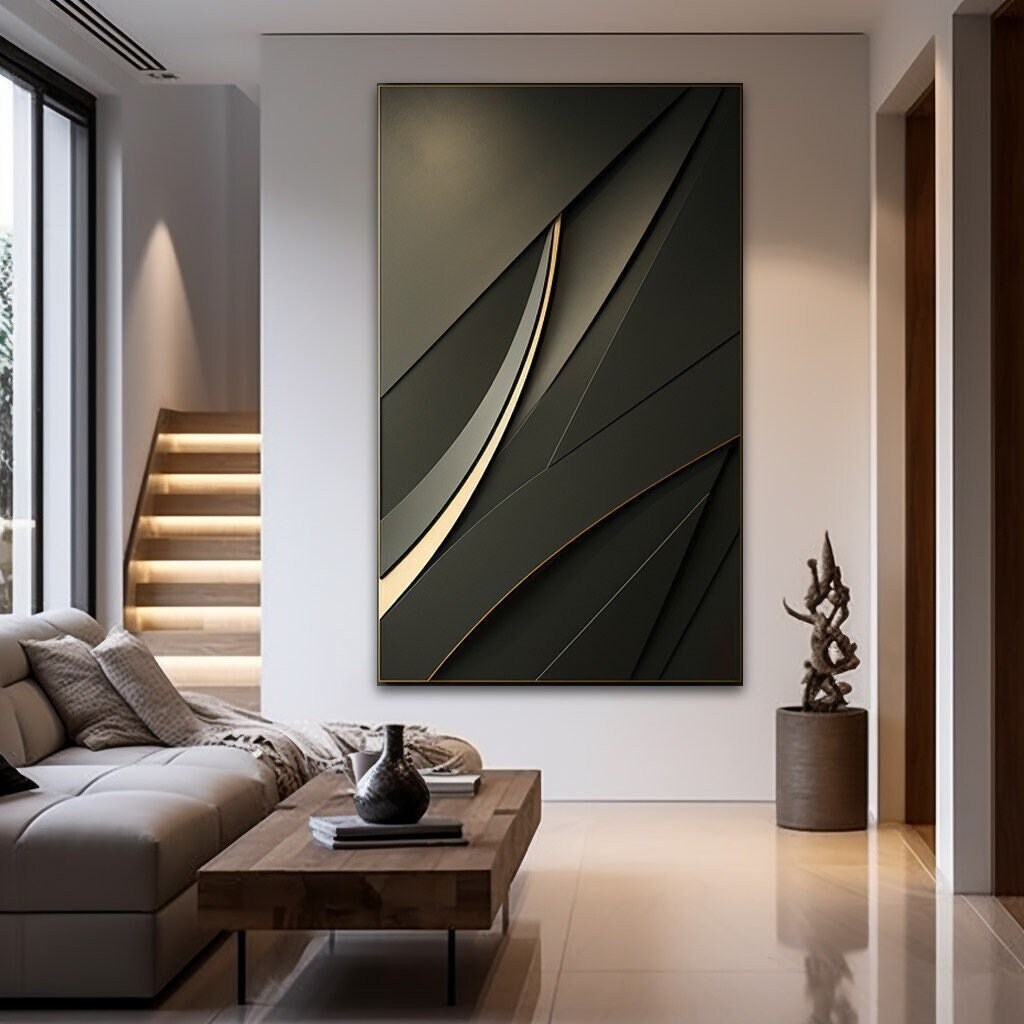 Modern Abstract Streamline Wall Art – Minimalist Flowing Line Design | Contemporary Home Decor for Living Room or Office Wall Sculpture
