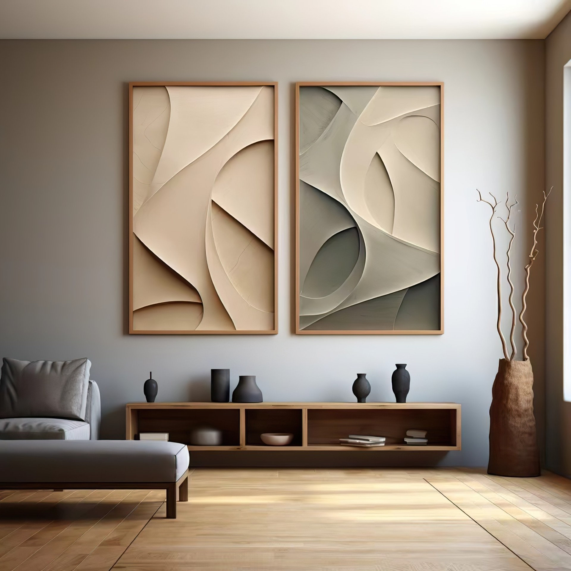 Wave Shaped 3D Wall Art – Vibrant Abstract Wooden Sculpture | Textured Modern Home Decor | Bold Color Contrast & Geometric Patterns