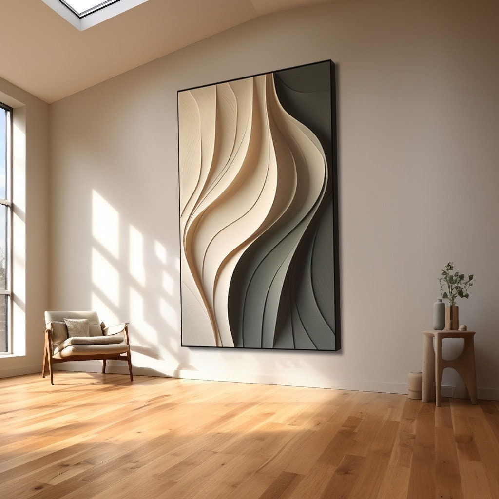 Clear color contrast, striped - Wave shaped -3D vision - Modern - Home decor
