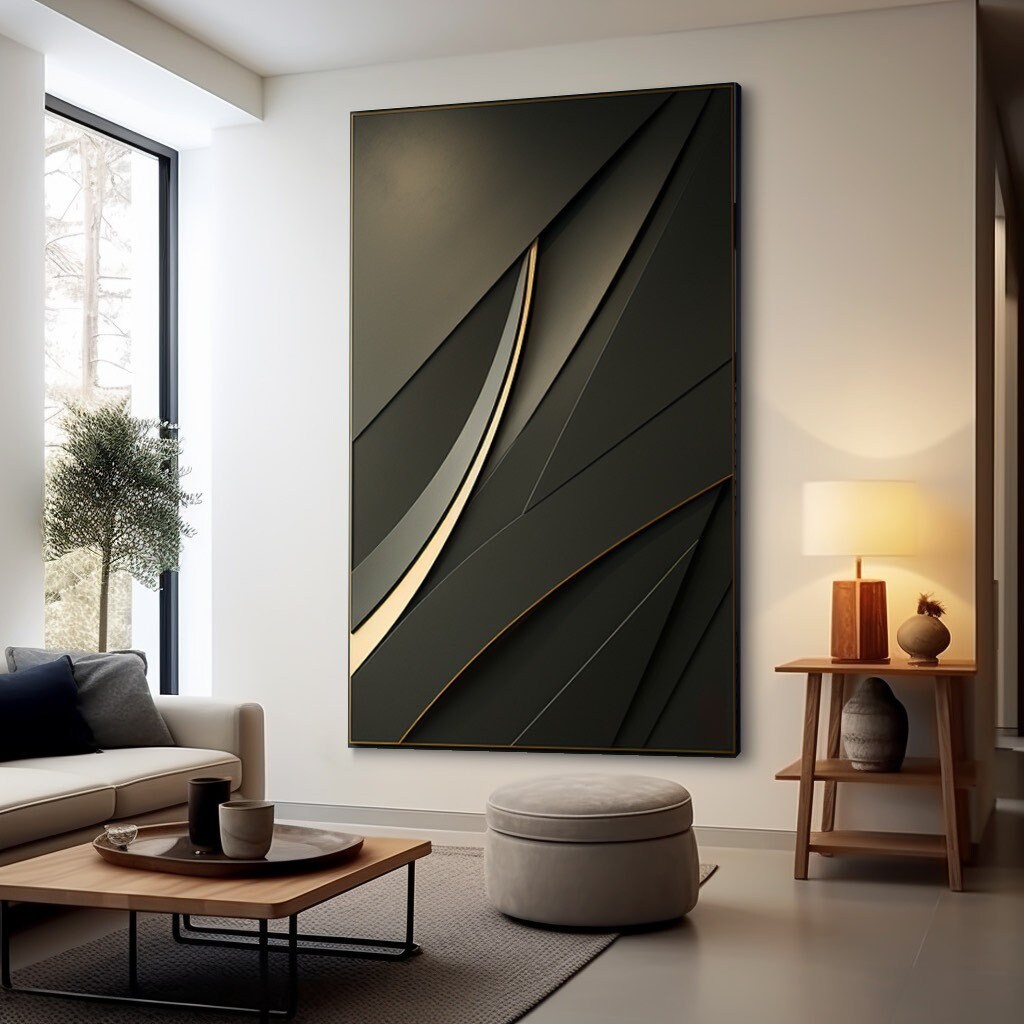 Modern Abstract Streamline Wall Art – Minimalist Flowing Line Design | Contemporary Home Decor for Living Room or Office Wall Sculpture