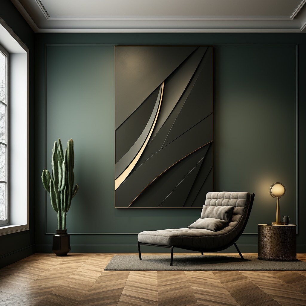 Modern Abstract Streamline Wall Art – Minimalist Flowing Line Design | Contemporary Home Decor for Living Room or Office Wall Sculpture