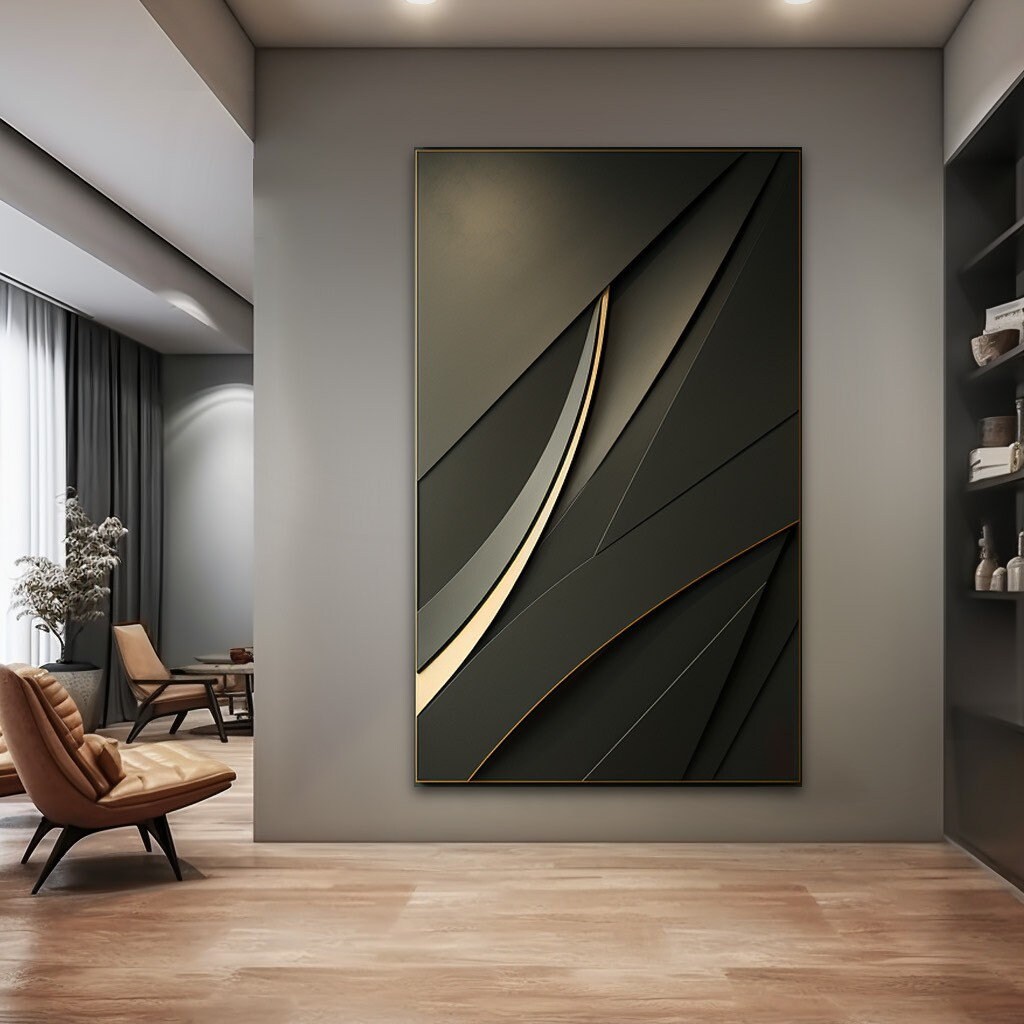 Modern Abstract Streamline Wall Art – Minimalist Flowing Line Design | Contemporary Home Decor for Living Room or Office Wall Sculpture