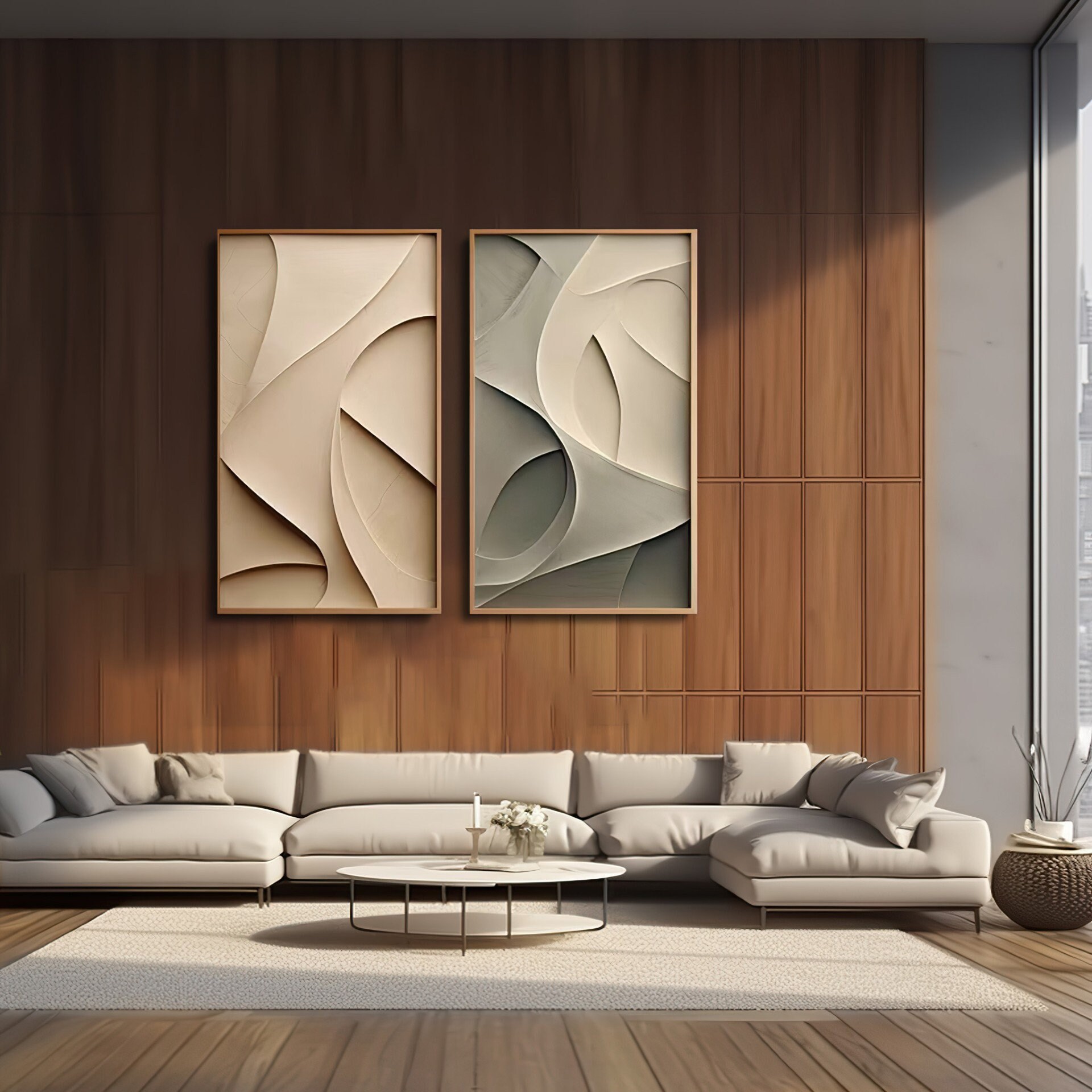 Wave Shaped 3D Wall Art – Vibrant Abstract Wooden Sculpture | Textured Modern Home Decor | Bold Color Contrast & Geometric Patterns