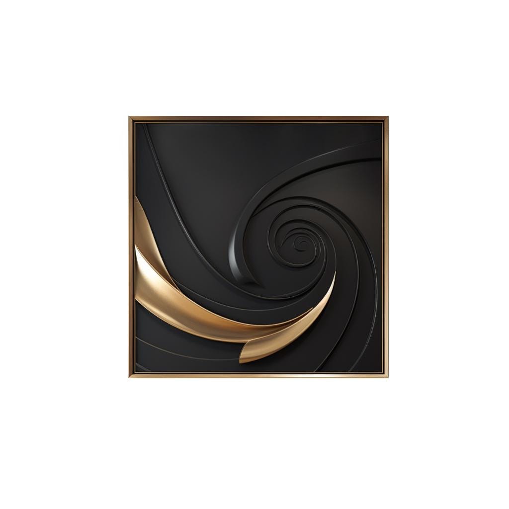 Black and Gold Minimalist Textured Wall Art, 3D Wood Carving Sculpture, Modern Abstract Wall Panel, Geometric Home Decor Luxury Wall Hanging