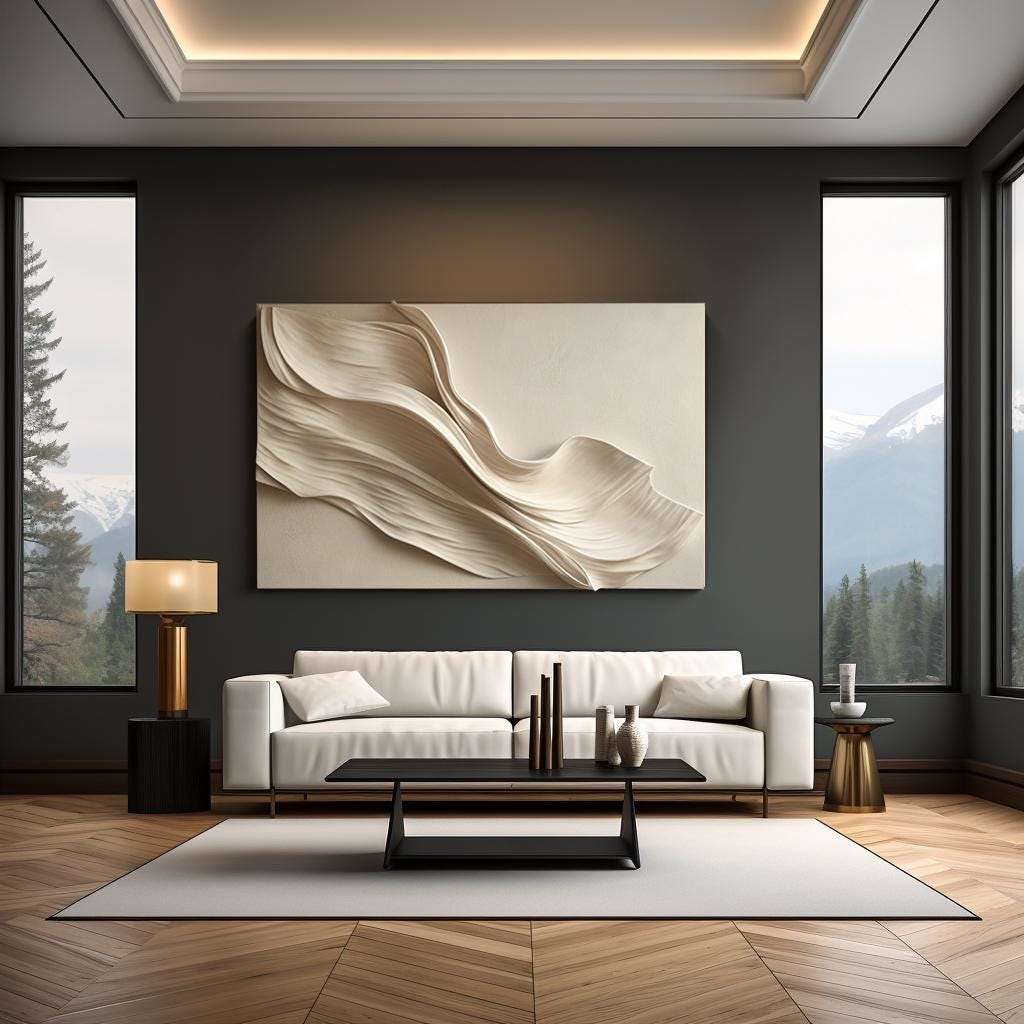 White Wooden Abstract Wall Art,Geometric Square Wood Art,3D Wood Texture ,Wood Wall Hanging, Housewarming Gift