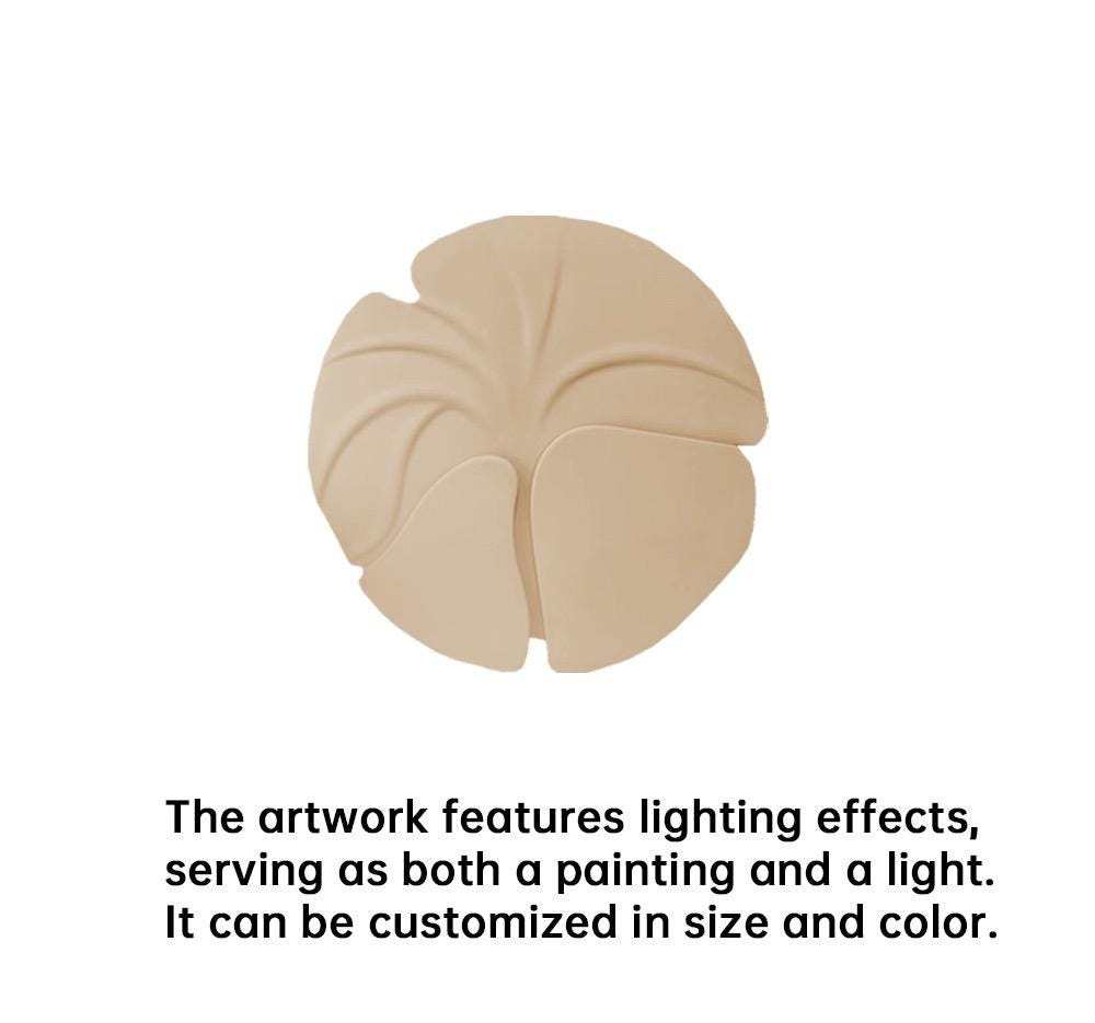 Modern Geometric Abstract Wood Wall Art – White Wavy Wooden Decor with LED Flowers – Minimalist Wall Sculpture, Housewarming Gift